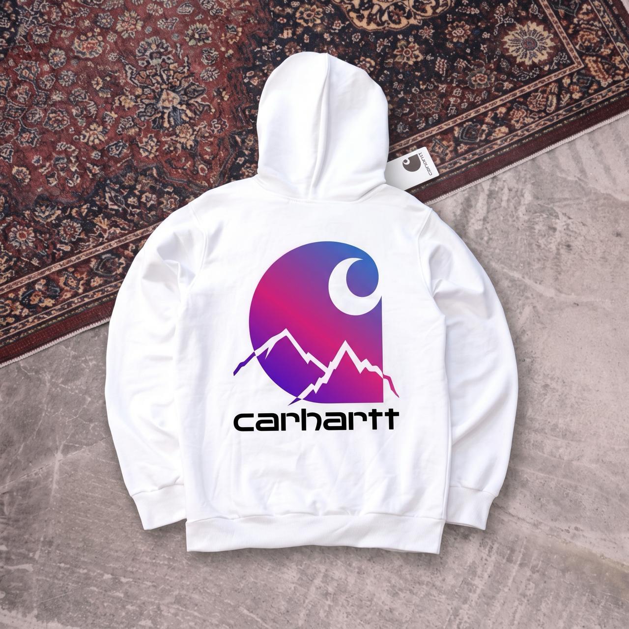 Худі Carhartt-різнокольорове осінь чоловіче трикотажне біле модне та якісне з капюшоном на прогулянку