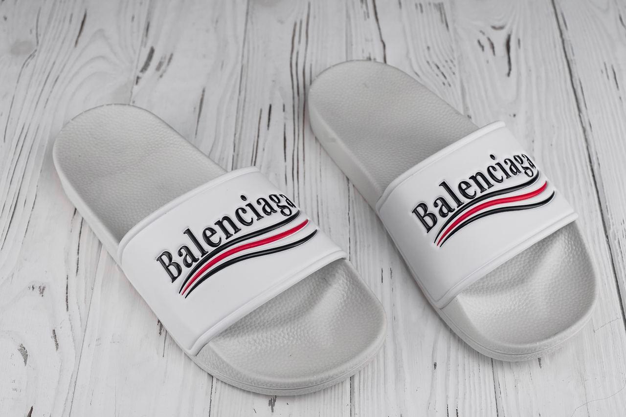 Купить Мужские Летние Тапочки Баленсиага Balenciaga White Шлепанцы ...