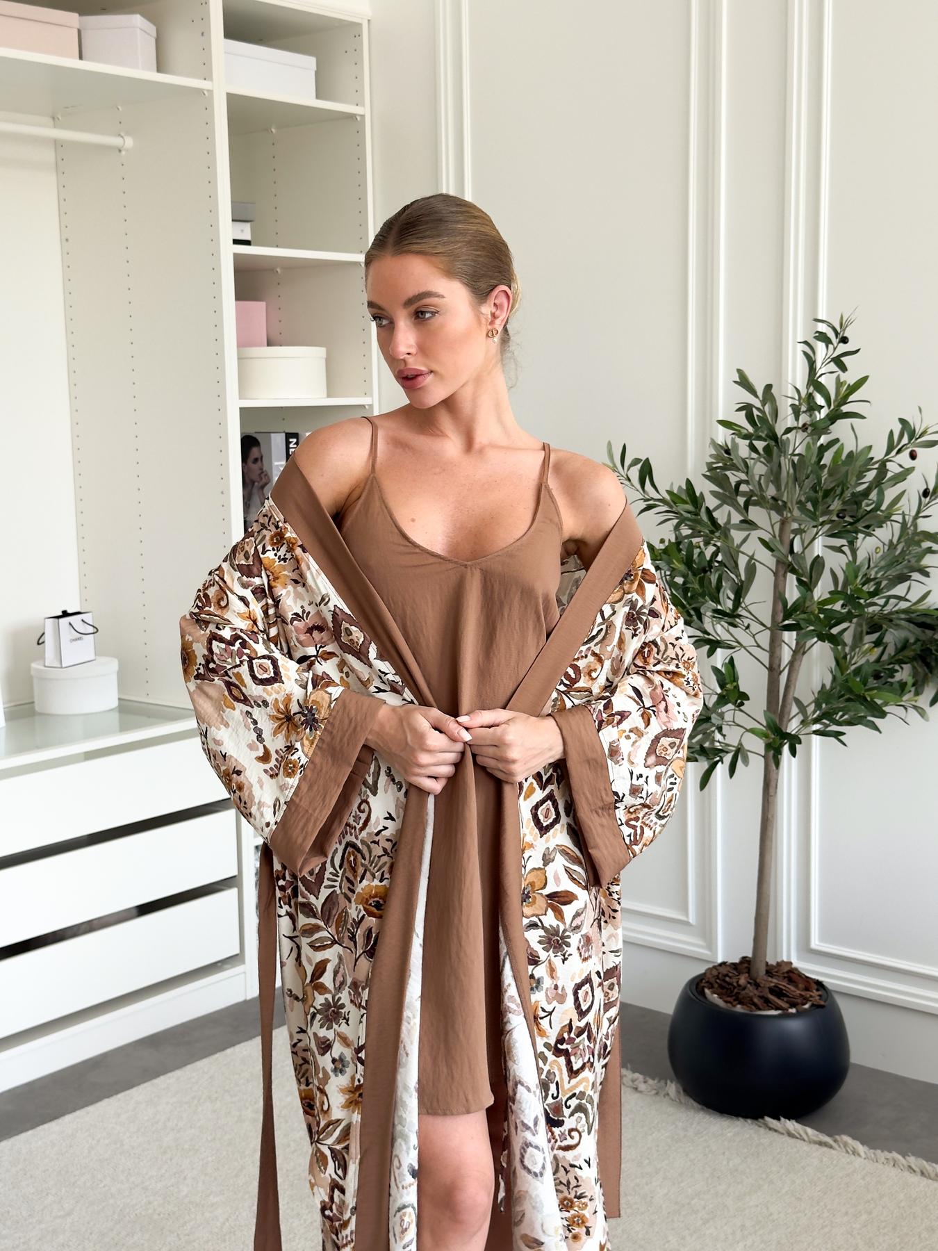 Жіночий подарунковий набір Boho (халат+сорочка) - фото 4