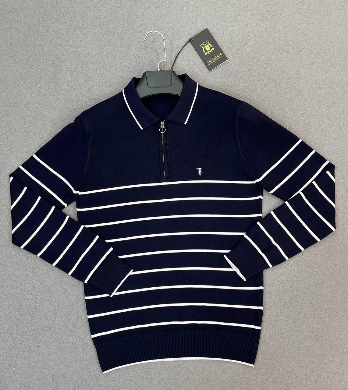 Світшот Trussardi чоловічий трикотажний всесезонний стильний та базовий у вуличному стилі кофта без капюшона реглан