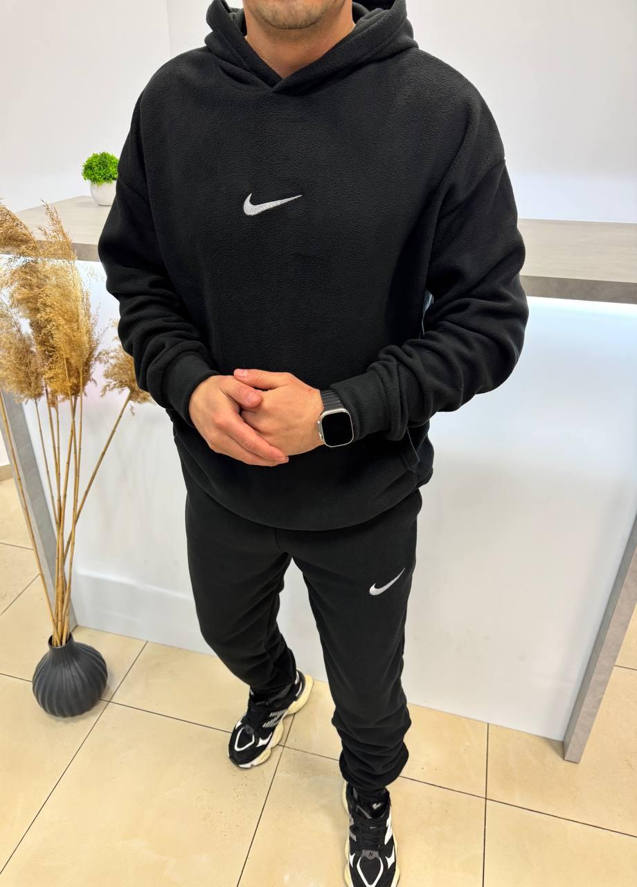 Теплий костюм Nike флісовий осінньо-зимовий трендовий та актуальний на прогулянку комплект