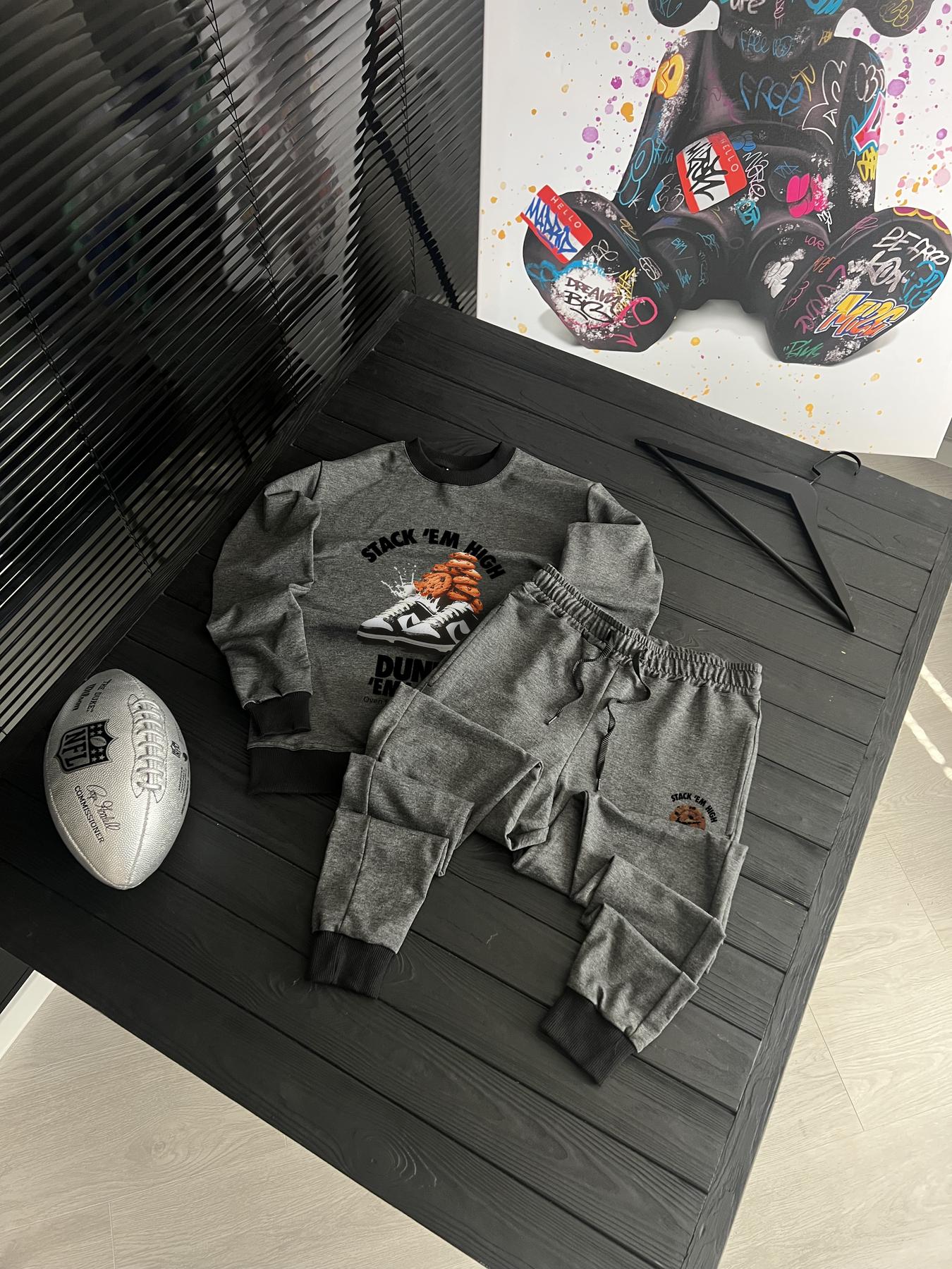 Комплект свитшот Nike двунитка демисезонный практичный хлопковый для отдыха костюм