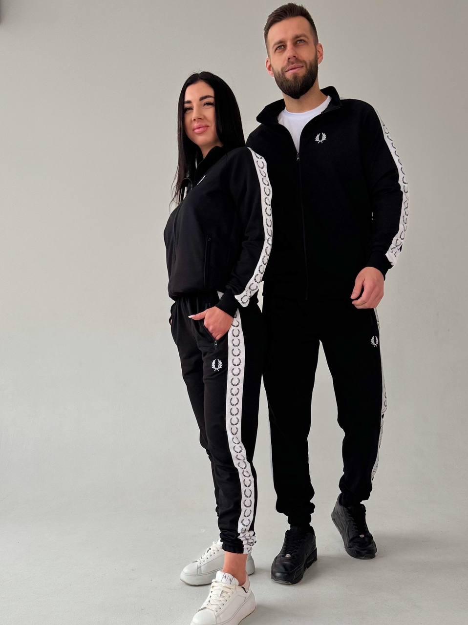 Спортивный костюм Fred Perry (олимпийка+штаны) унисекс + 2 пари носков в подарок трикотажный демисезонный