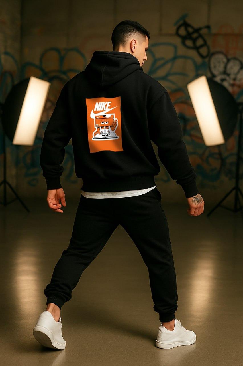 Зимний комплект худи Nike хлопковый удобный и базовый в уличном стиле костюм
