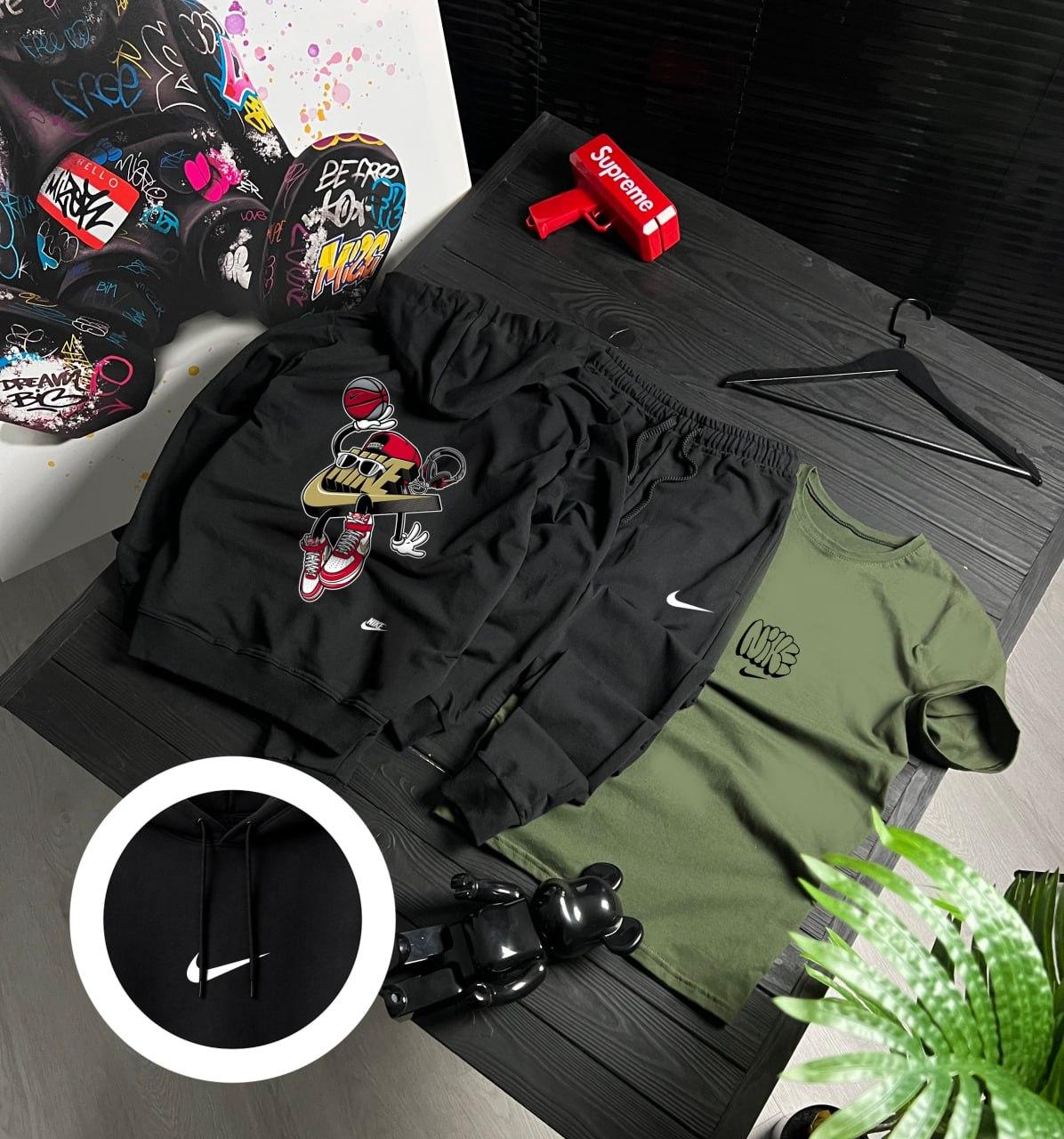 Сет кастомної колекції 3 в 1 nike для встреч с друзьями костюм комплект одежды