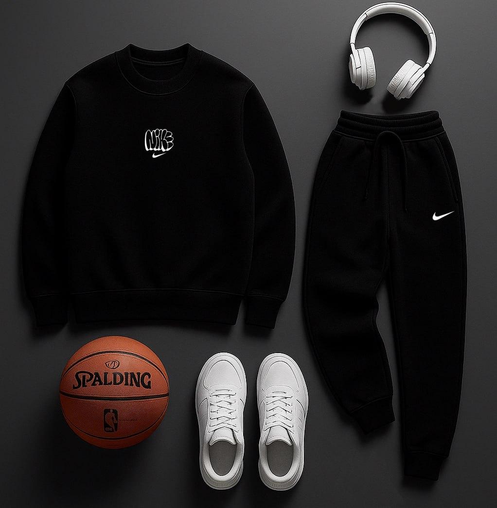 Зимові комплекти світшот+штани Nike для повсякденного носіння костюм