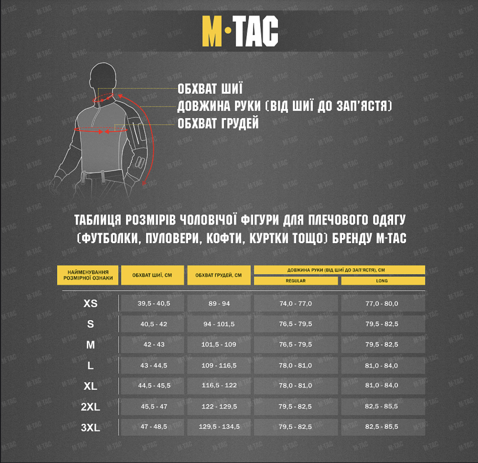 Таблиця розмірів