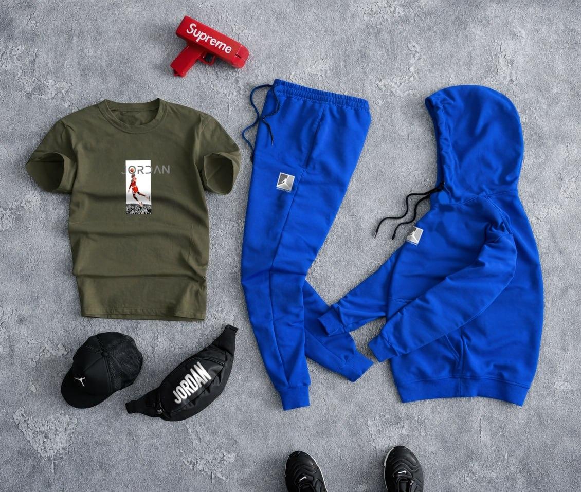 Сет 3в1 Jordan&Nike с футбою для города и прогулок костюм комплект одежды