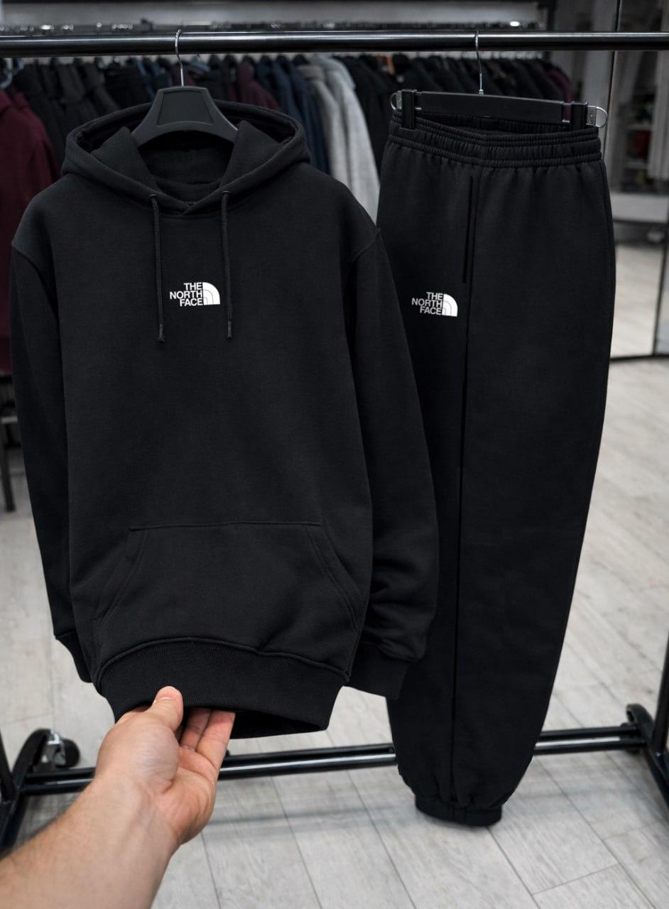 Комплект худи The North Face хлопковый демисезонный актуальный на каждый день костюм