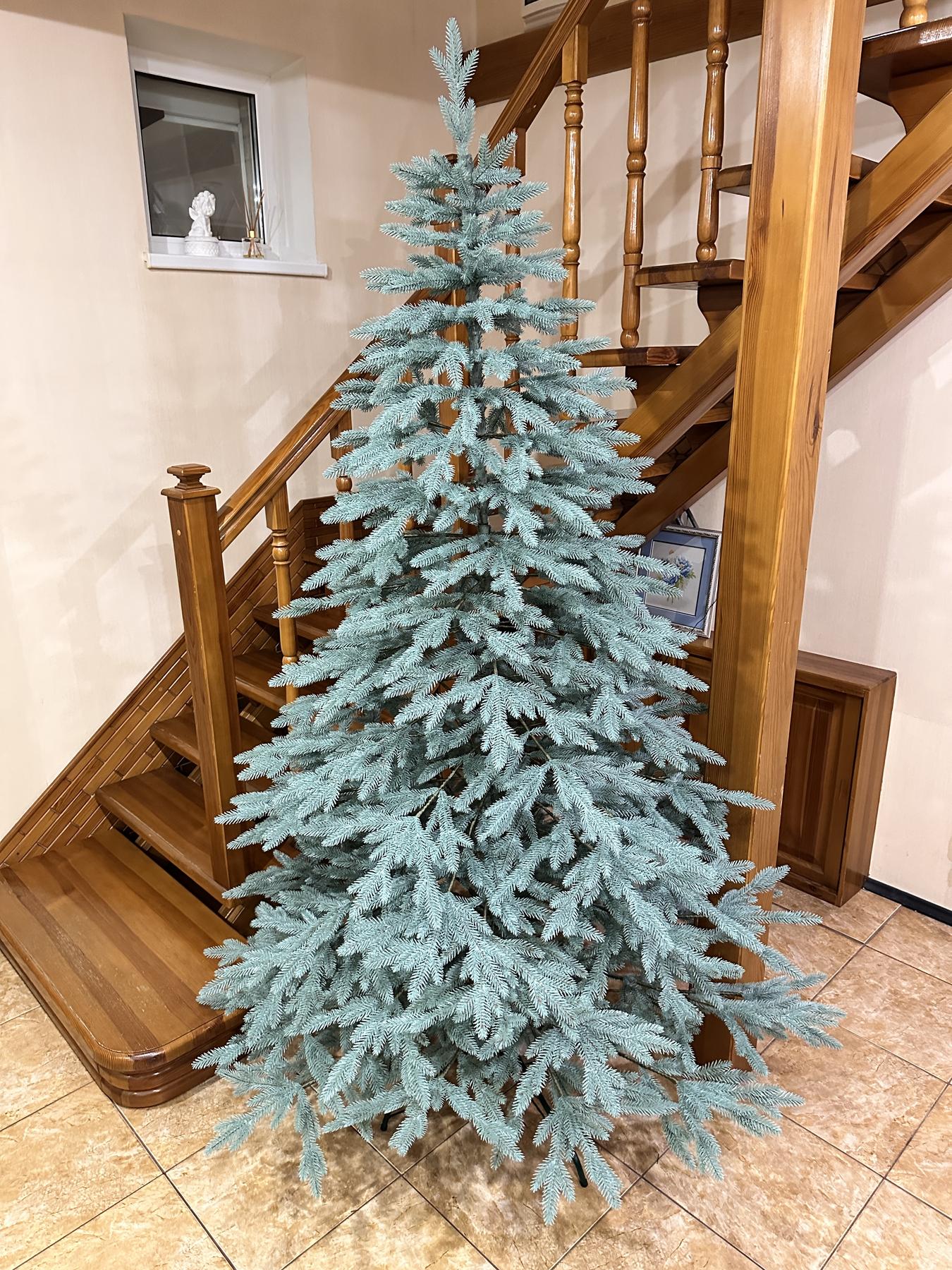 Штучна ялинка “Альпійська Блакитна” 2.3 м (лита) 