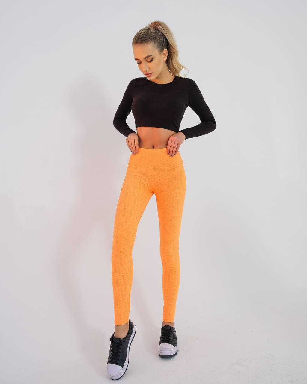 Жіночі фітнес лосини FS1689 Оранжеві