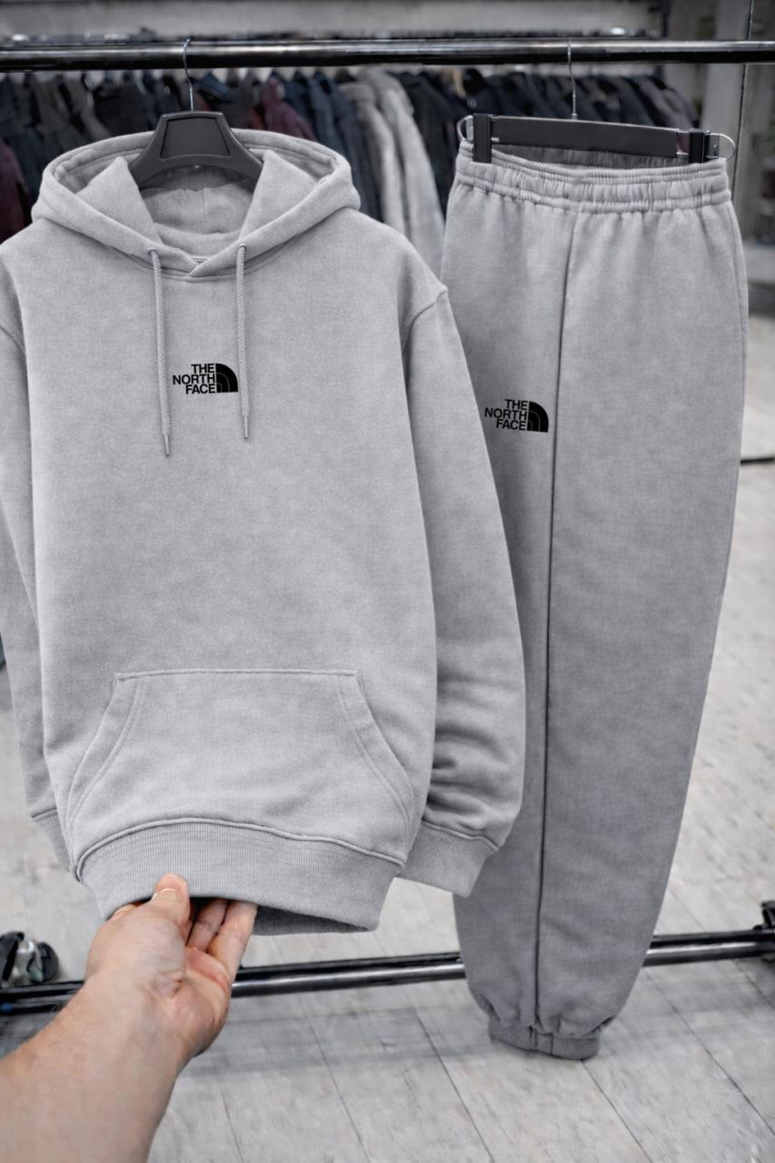 Комплект худи The North Face хлопковый демисезонный стильный и трендовый в уличном стиле костюм