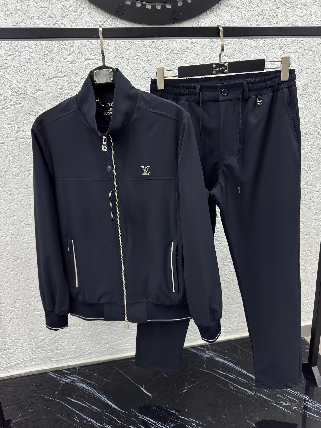 Штани Louis Vuitton (холодок; темно синій) чоловічі вельветові всесезонні молодіжні для міста брюки