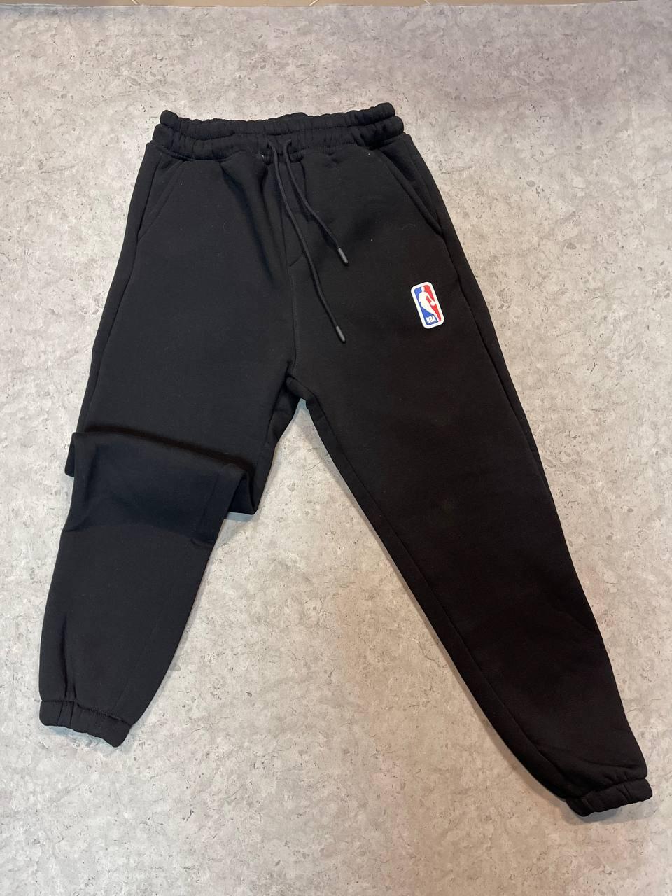 Штани на флісі nba чоловічі білі всесезонні стильні та молодіжні спортивні для фітнесу брюки