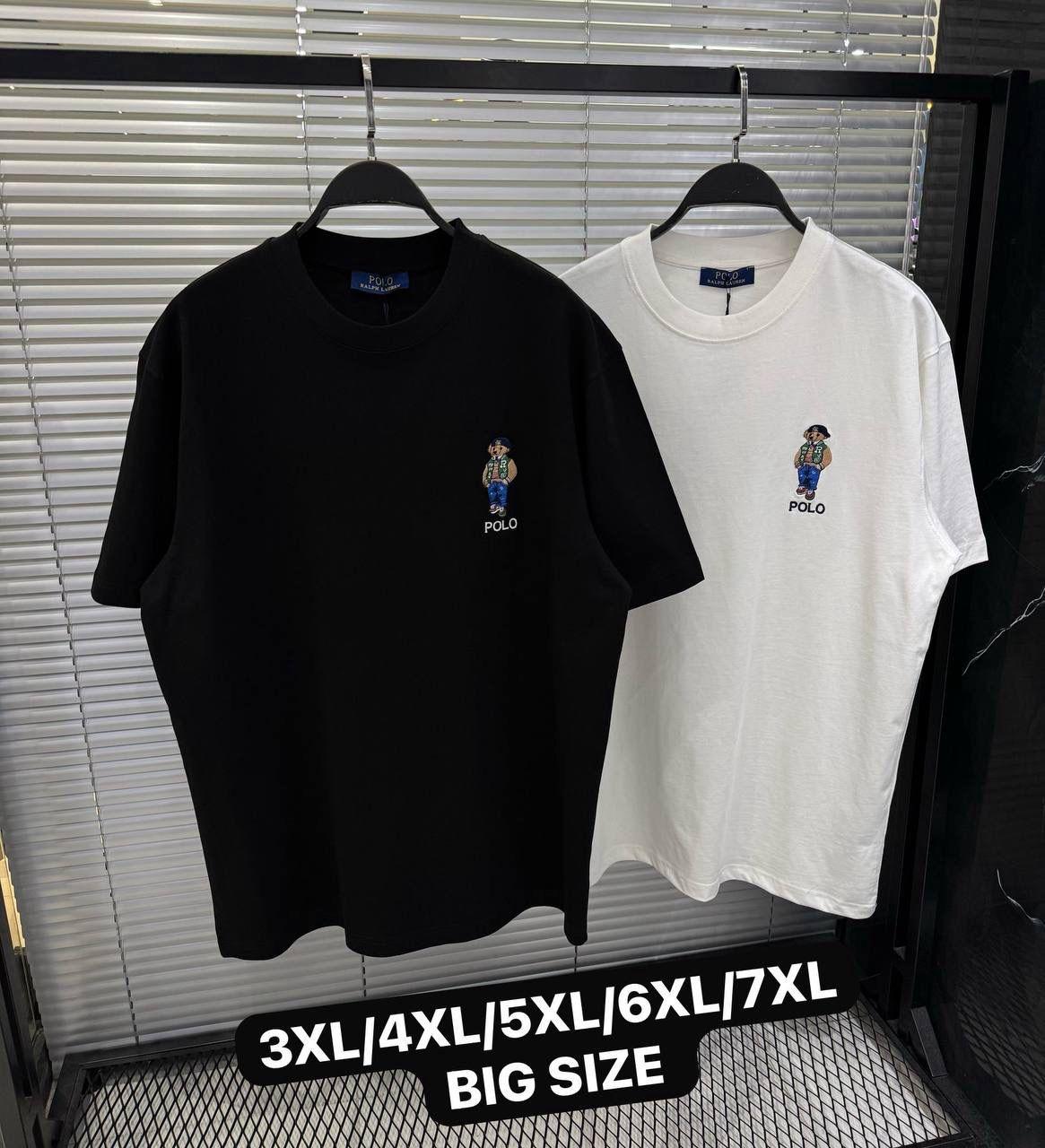 Футболка Ralph Lauren мужская хлопковая белая летняя актуальная с коротким рукавом прямого кроя тенниска