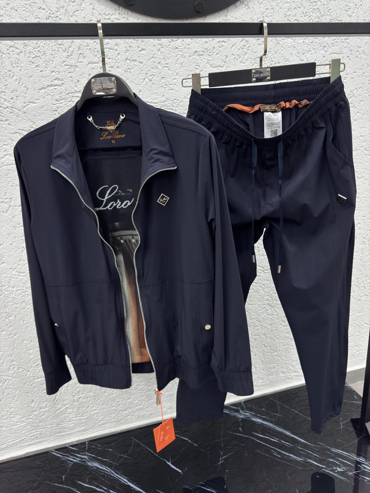Штаны Loro Piana (холодок темно синий) мужские вельветовые всесезонные стильные и практичные для города брюки