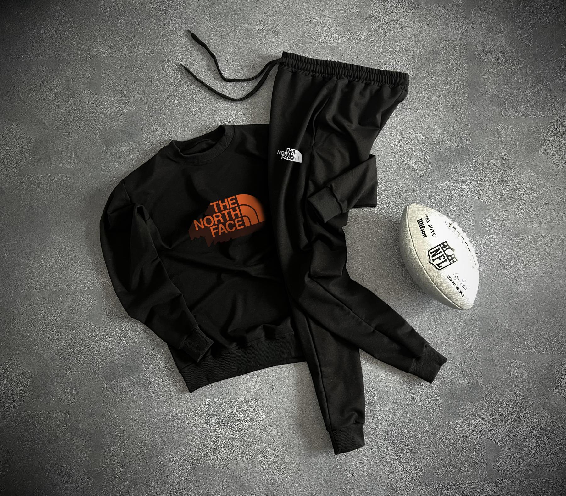 Комплект світшоту лого The North Face весна/осень хлопковый модный и трендовый для города и прогулок костюм