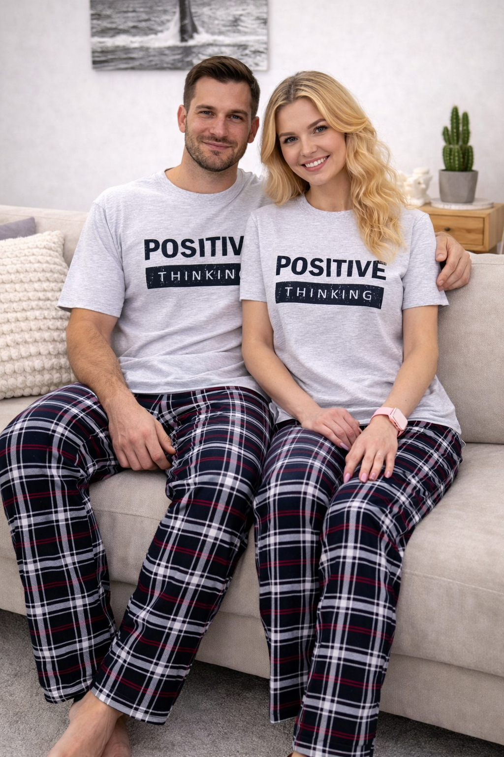 Піжама жіноча комплект штани+футболка Positive thinking - фото 4