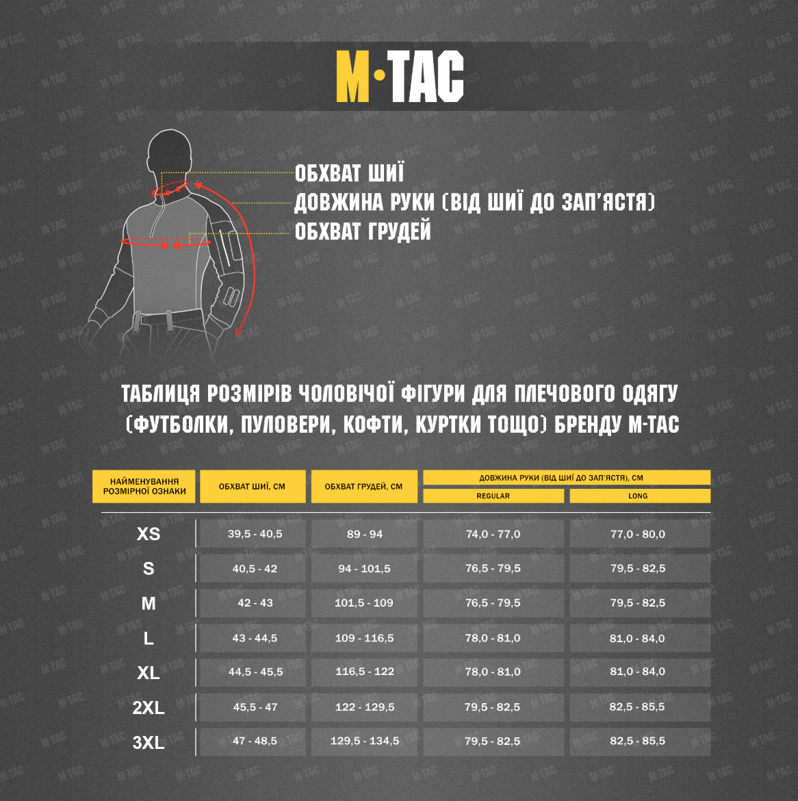 Таблиця розмірів