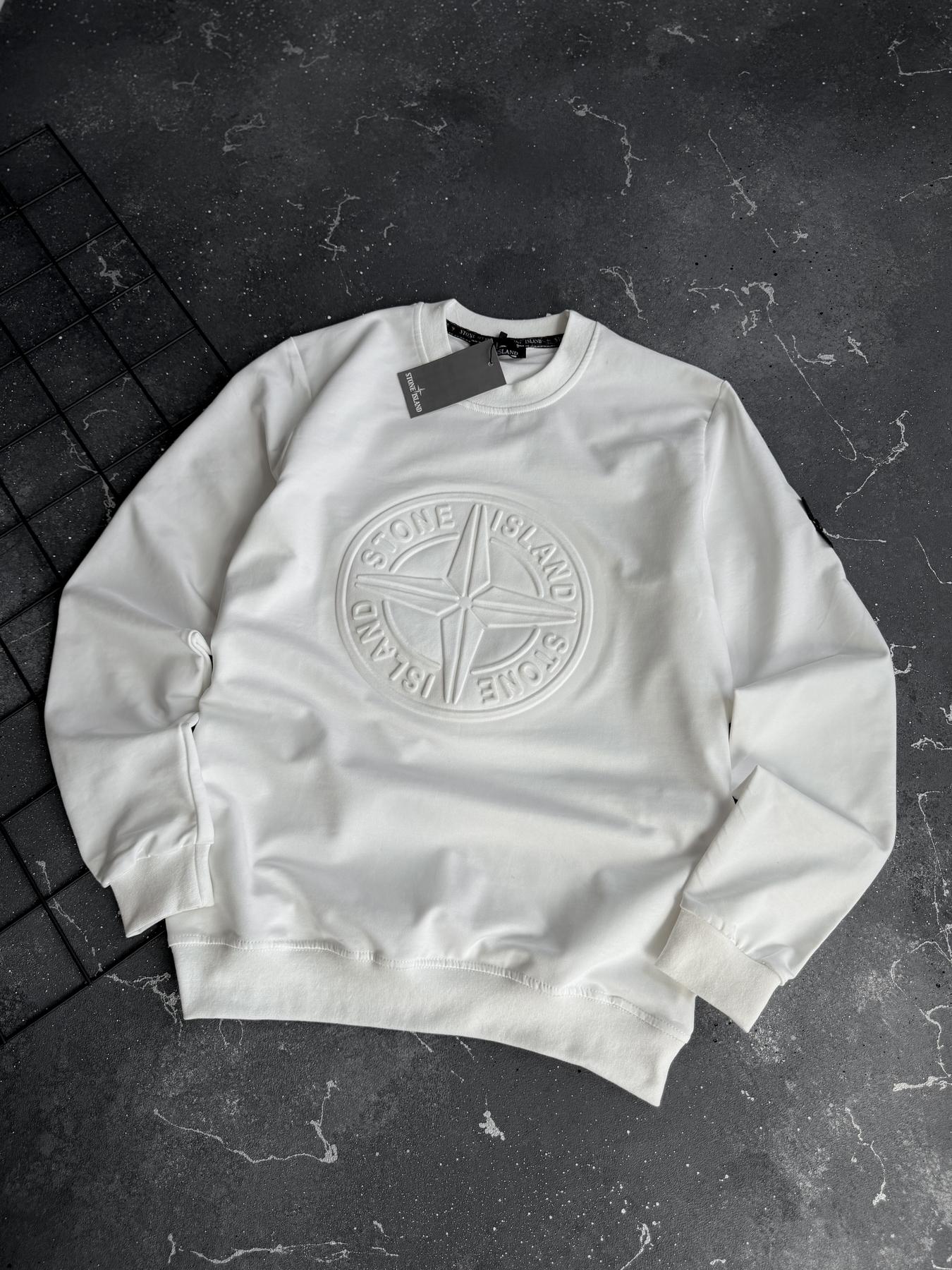 Кофта Stone Island трикотажная демисезонная удобная и трендовая на прогулку реглан джемпер