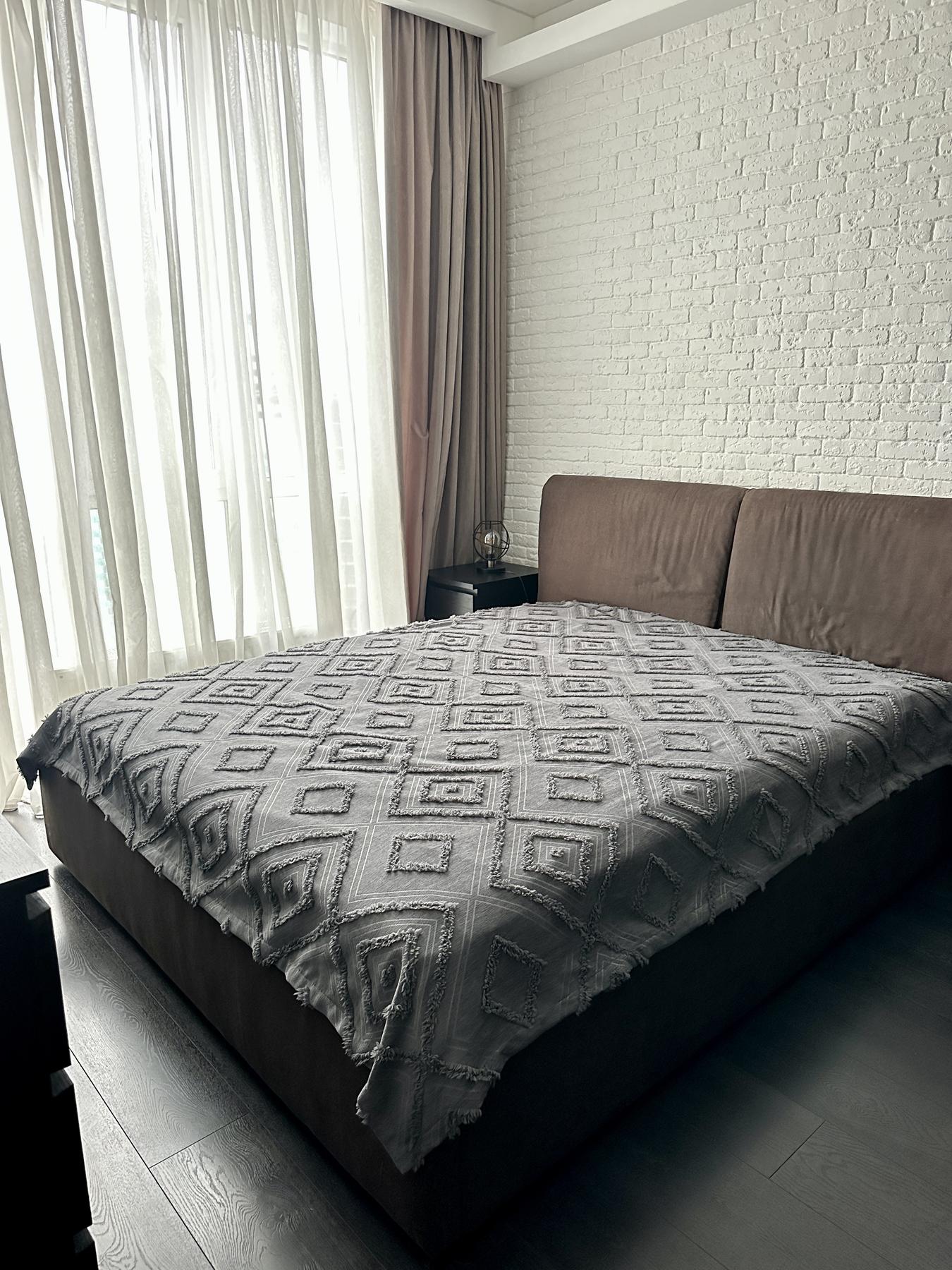 Покривало «Diamond Nordic» 200x220 см, графіт