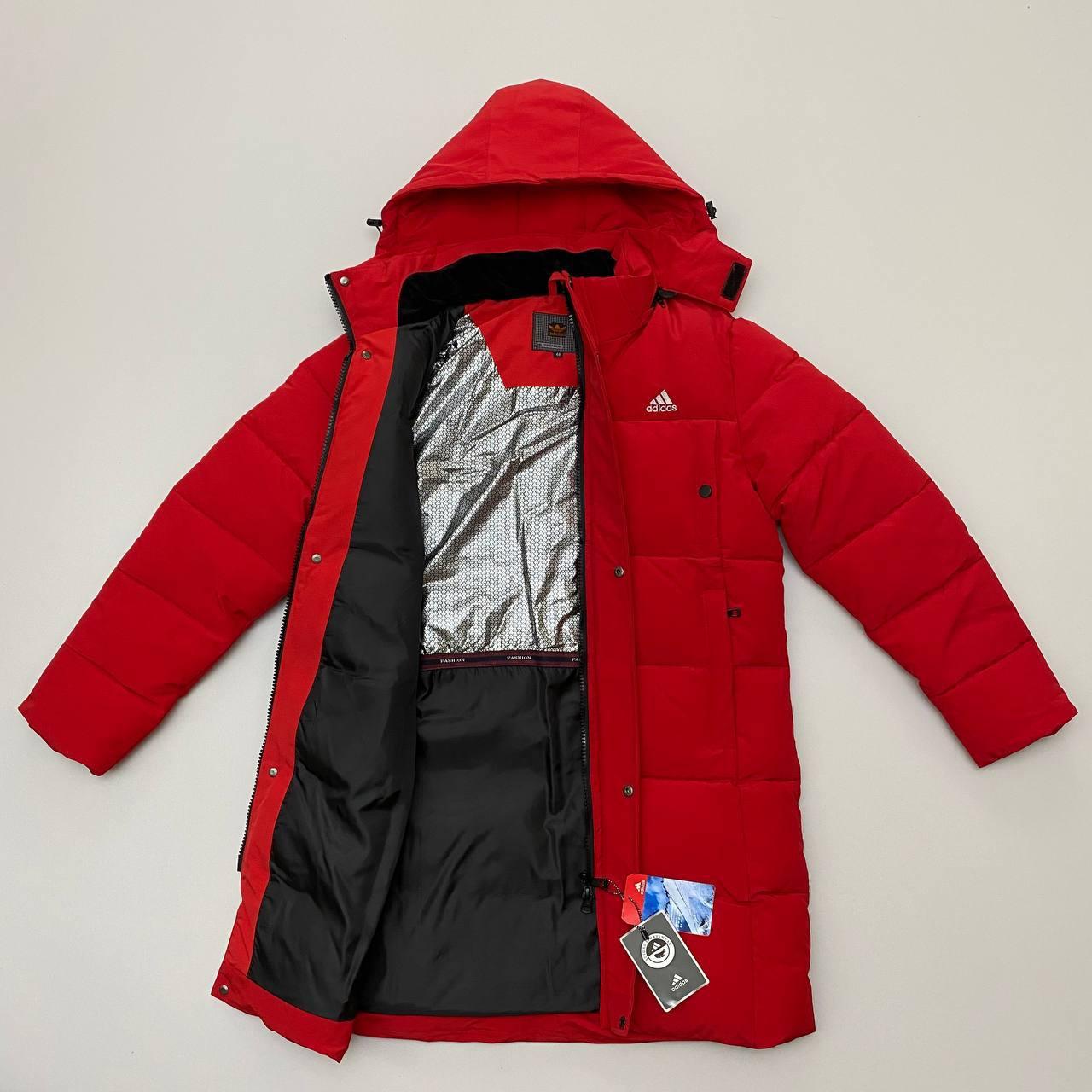 Мужская Зимняя Курточка Парка Adidas Красная Теплая Куртка Унисекс ...
