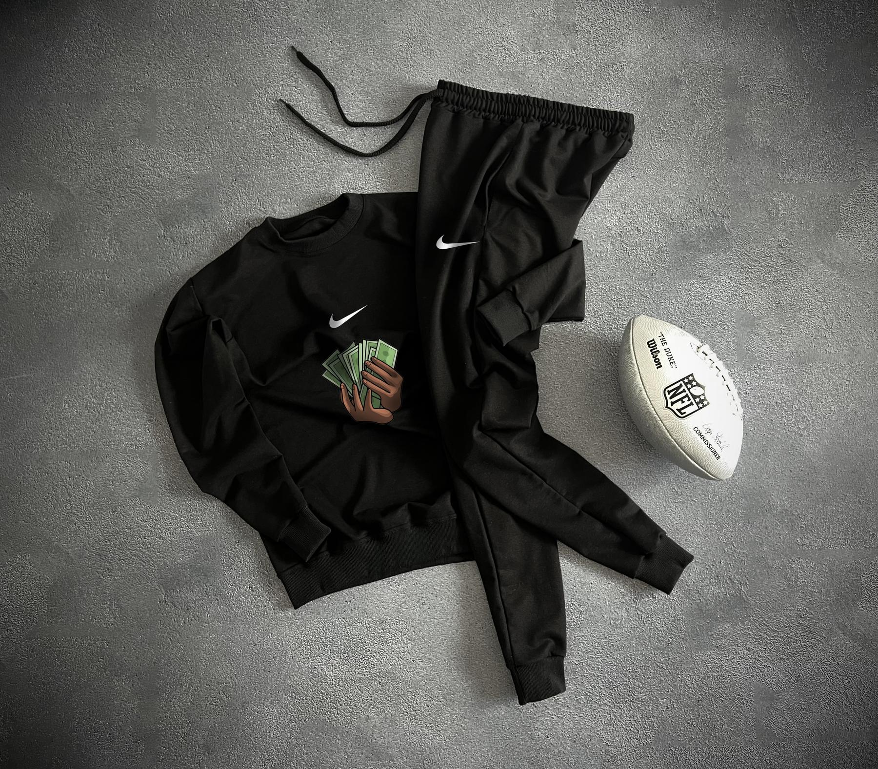 Комплект свитшот Nike весна/осень хлопковый качественный и актуальный для работы и отдыха костюм