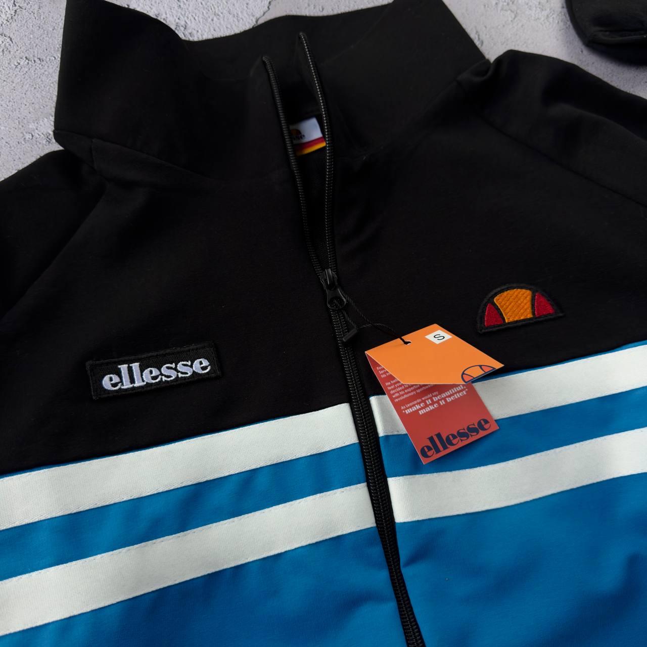 Костюм Ellesse кофта штаны унисекс хлопковый голубой всесезонный качественный и универсальный комплект