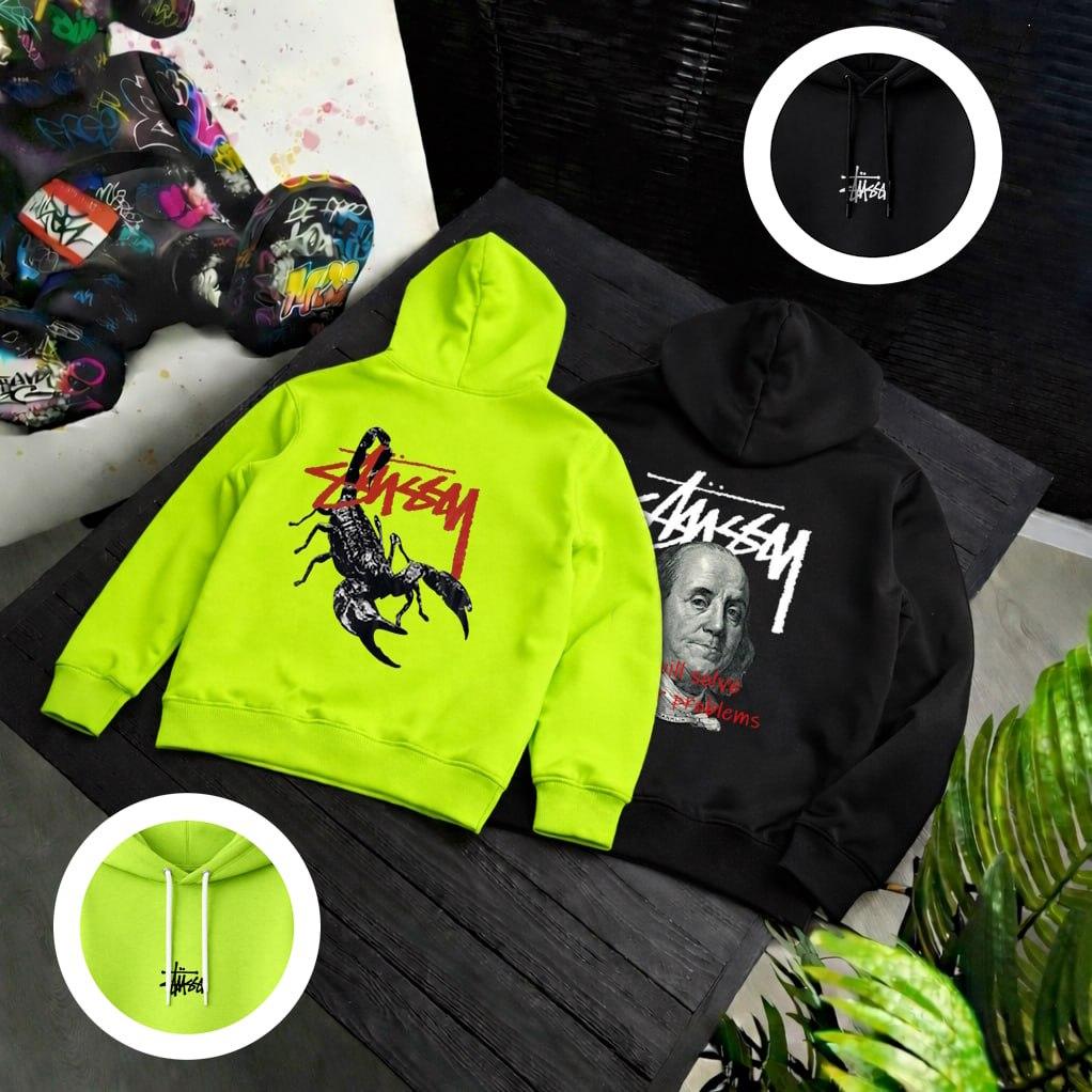 Худі Stussy чоловіче трикотажне всесезонне зручне та молодіжне з капюшоном на подарунок