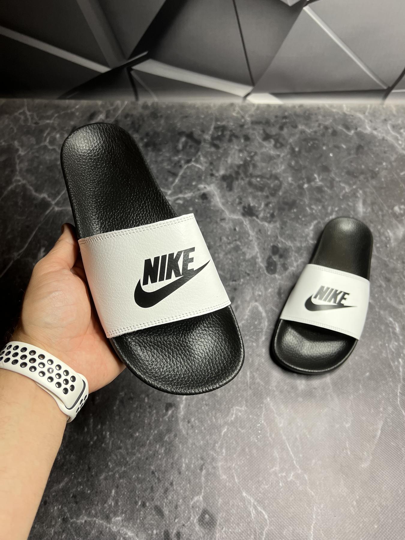 Шлепанцы летние мужские Nike повседневные кожаные шлепки JN-Б 43 (28 ...