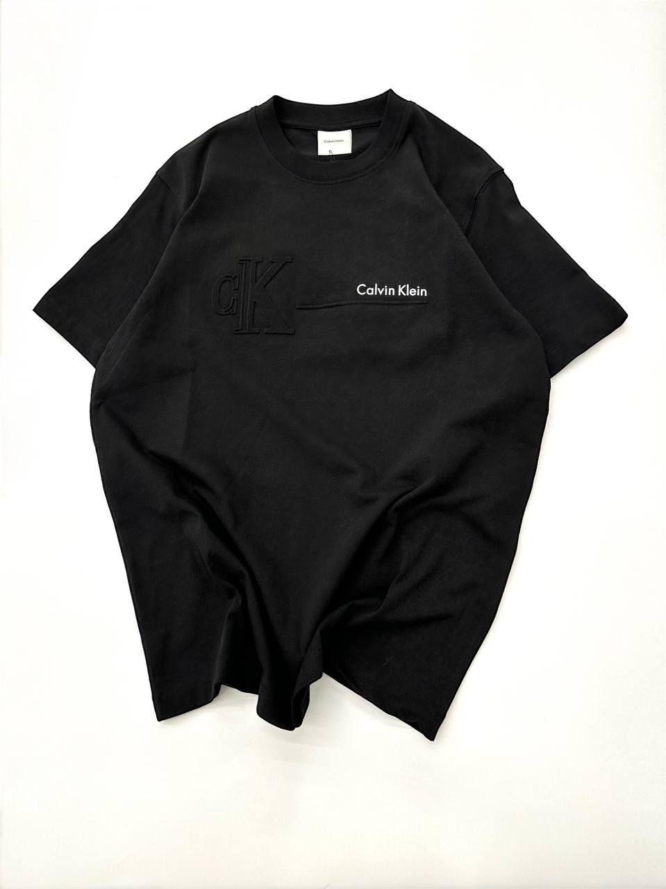 Футболка Calvin Klein мужская хлопковая летняя модная и универсальная с коротким рукавом прямого кроя тенниска