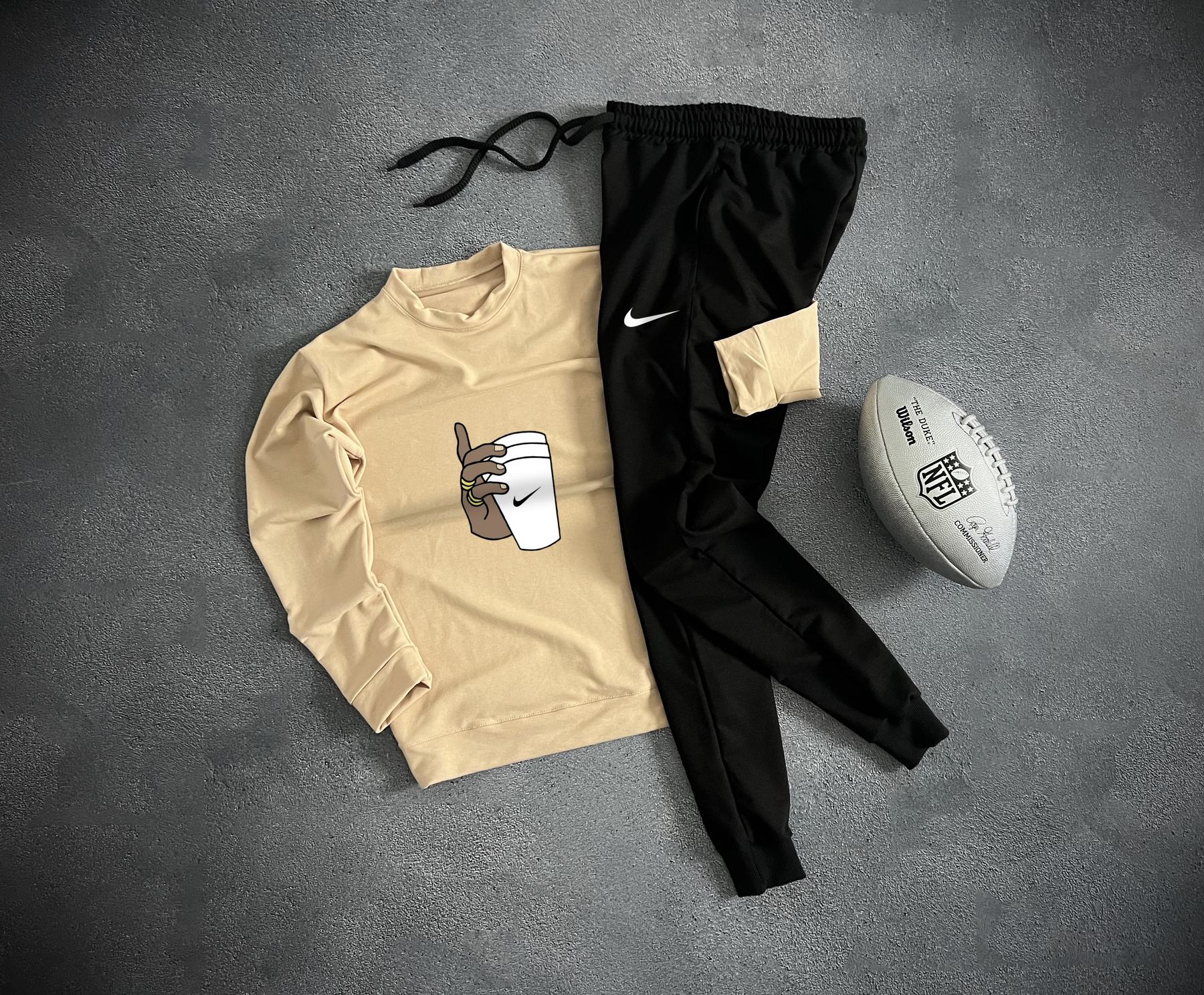 Комплект свитшот nike весна/осень хлопковый качественный и универсальный для работы и отдыха костюм