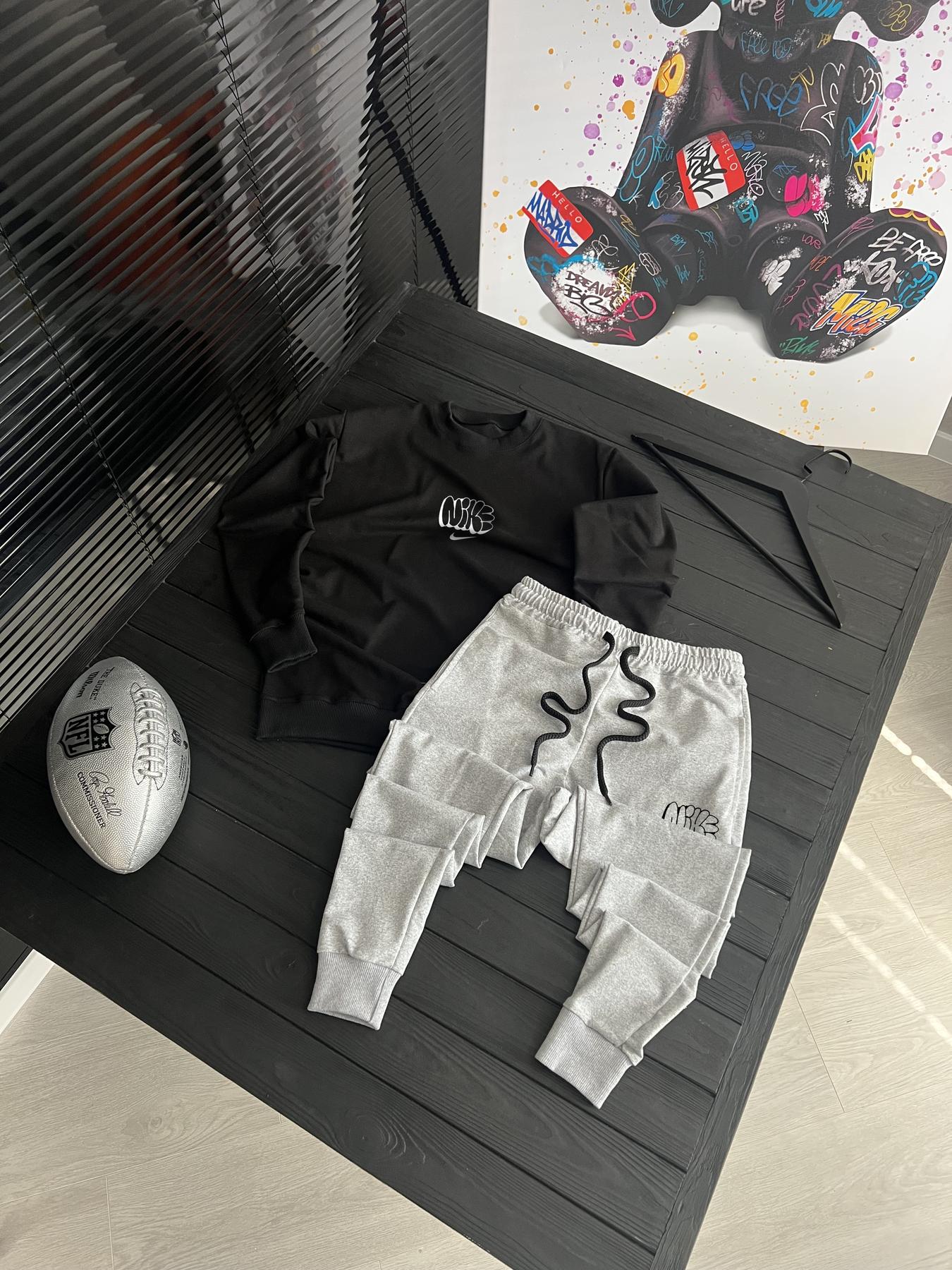 Комплект свитшот Nike двунитка демисезонный стильный трикотажный в стиле casual костюм