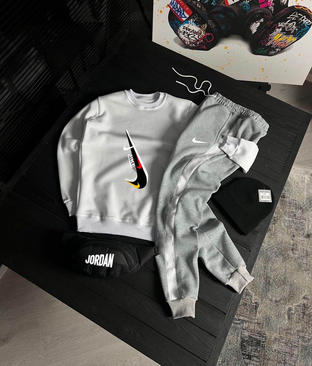 Зимовий сет світшот з шапкою Nike для поїздок за місто костюм комплект одягу