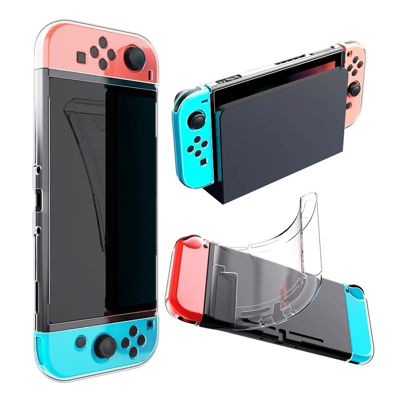Прозорий силіконовий чохол для Nintendo Switch – м’який TPU кейс, док-станція сумісна