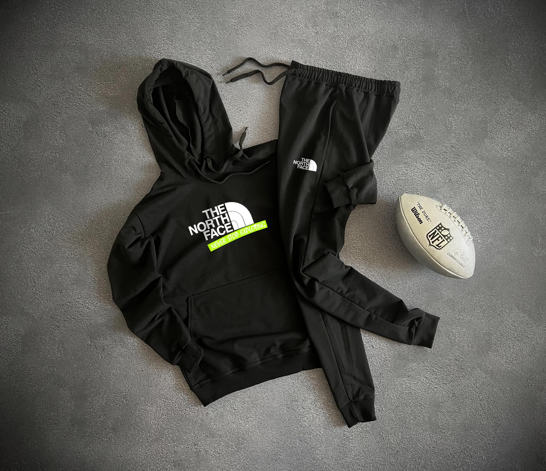 Комплект худи The North Face весна/осень хлопковый модный для ежедневных образов костюм