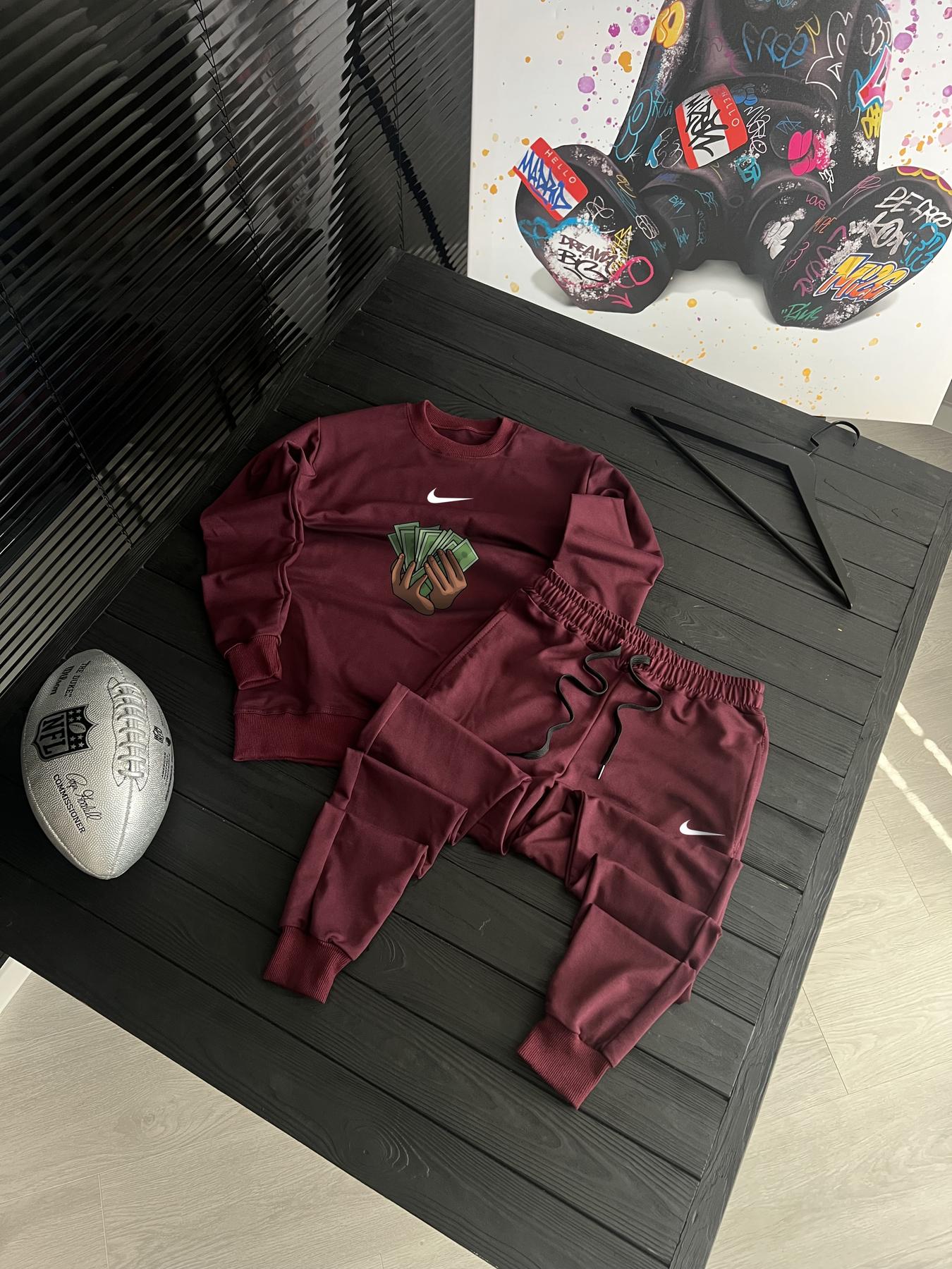 Комплект свитшот Nike двунитка демисезонный молодежный для повседневной носки костюм