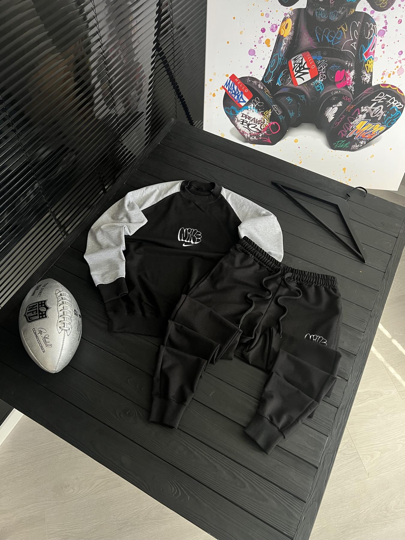Комплект свитшот Nike двунитка демисезонный модный и базовый в уличном стиле костюм