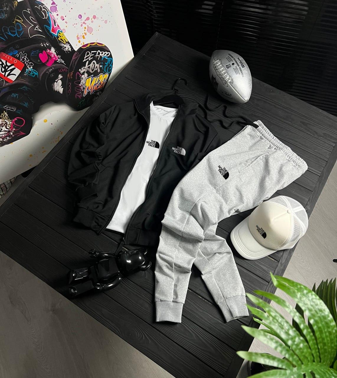 Сет зип олимпийка 4в1 The North Face для путешествий костюм комплект одежды