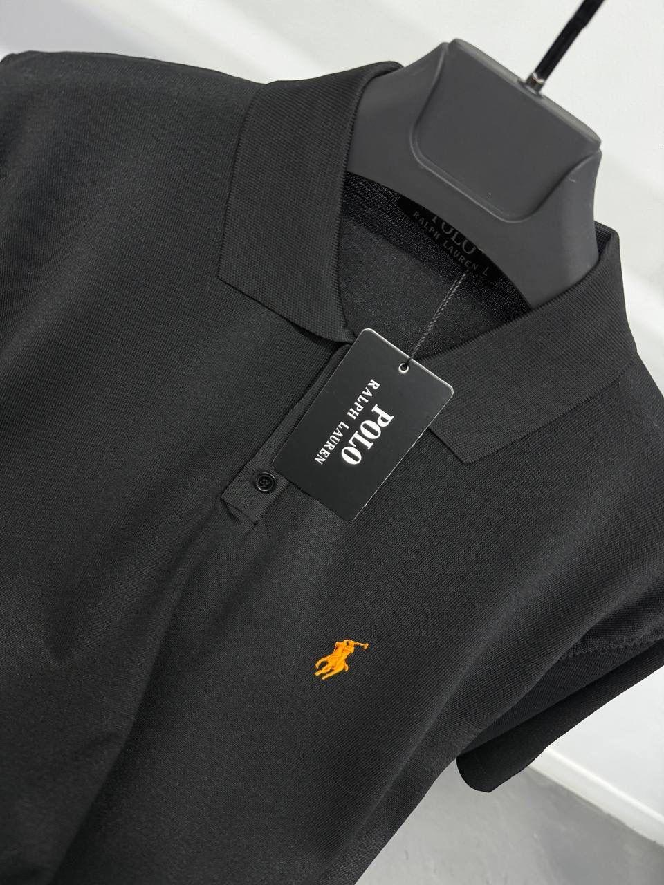 Поло Ralph Lauren мужское хлопковое летнее универсальное и трендовое с коротким рукавом тенниска с воротником
