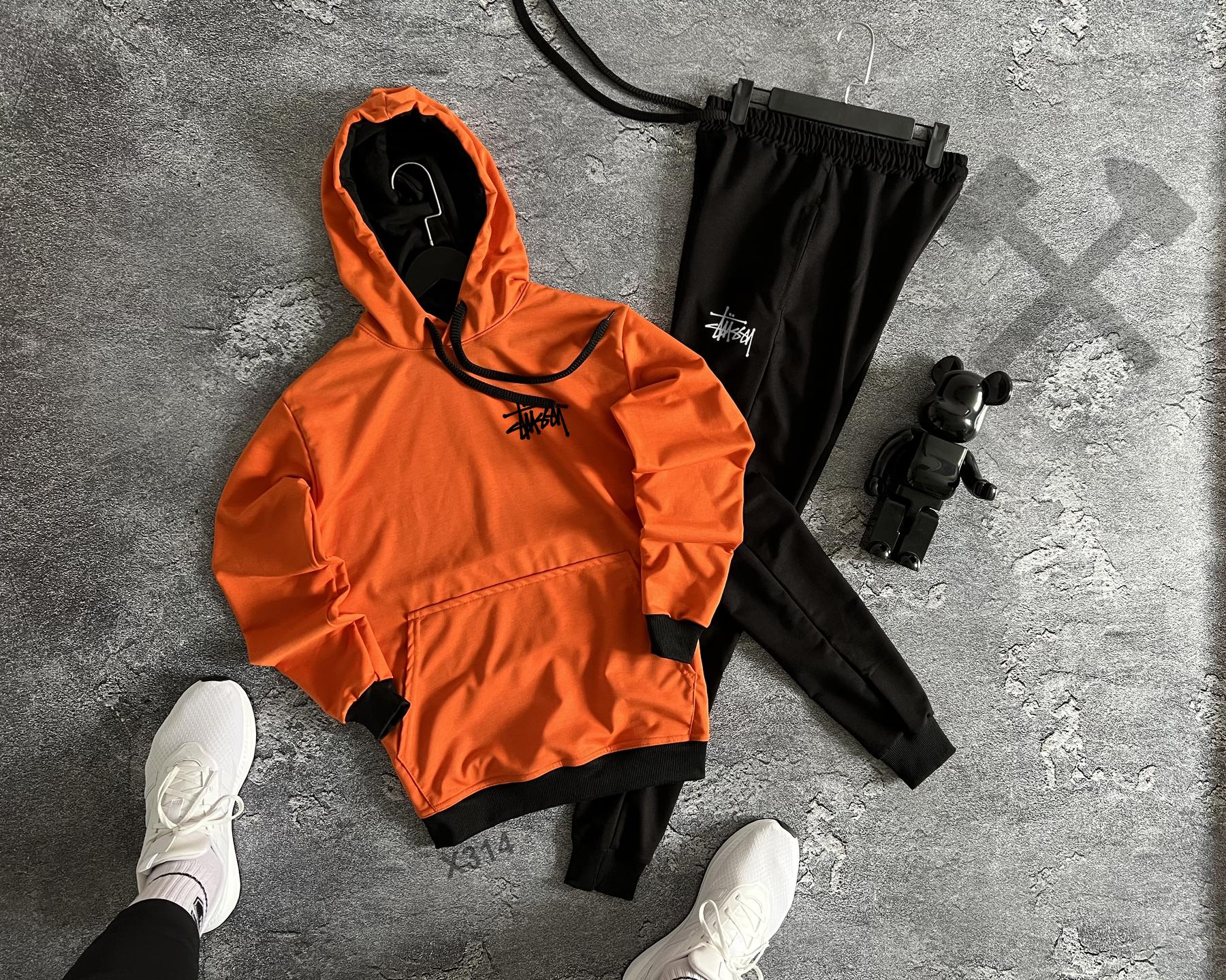 Комплект худи Stüssy&Supreme весна/осень хлопковый модный и трендовый для работы и отдыха костюм