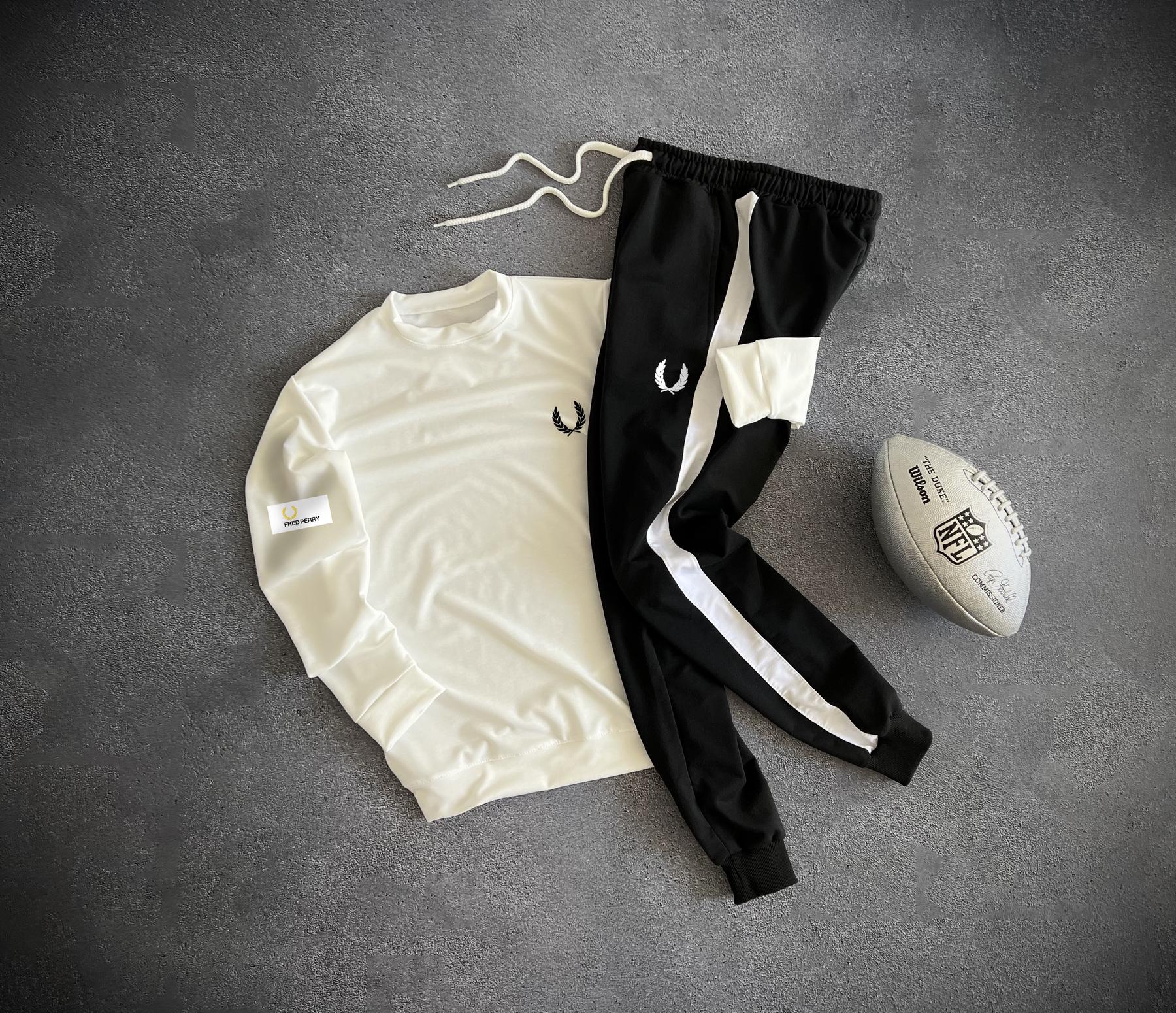 Комплект свитшот Fred Perry весна/осень хлопковый стильный и качественный на прогулку костюм