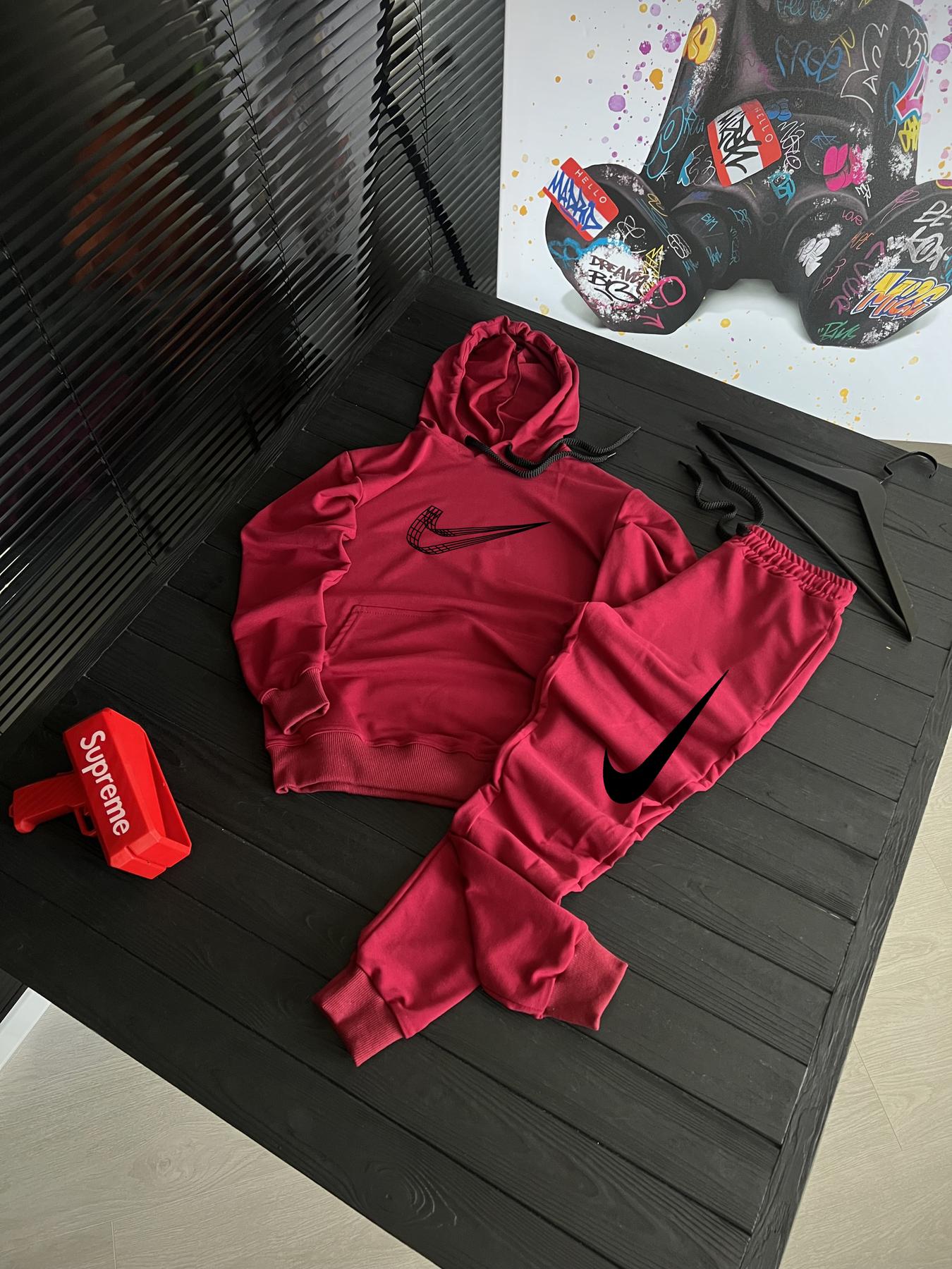 Комплект худи Nike трикотажный демисезонный практичный и универсальный для повседневной носки костюм