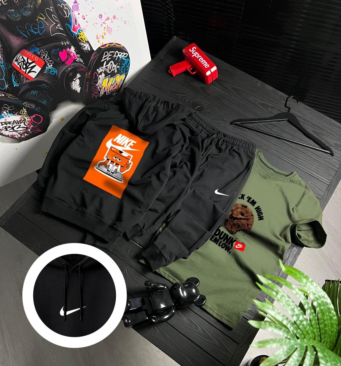Сет кастомної колекції 3 в 1 nike на демисезон костюм комплект одежды