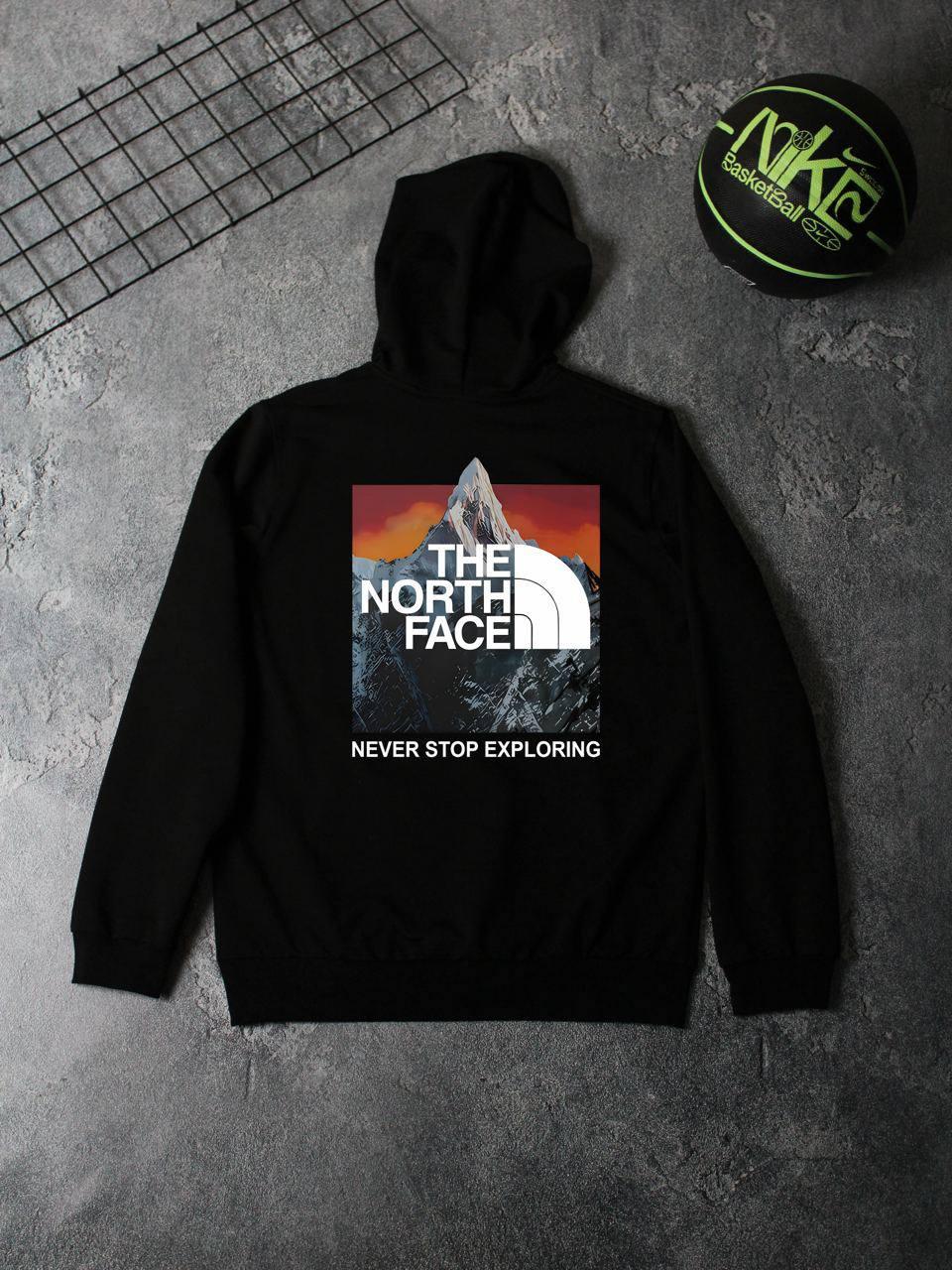 Худи The North Face-ORANGE MOUNTAINS осень мужское трикотажное черное модное с капюшоном на прогулку