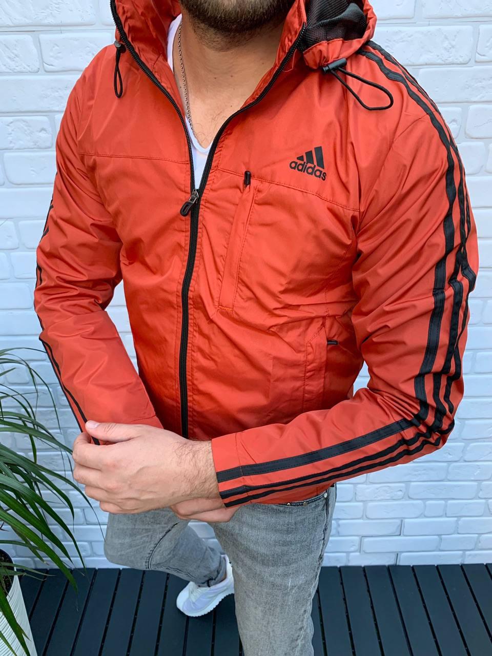 Ветровка Adidas плащевка на молнии для встреч с друзьями легкая куртка