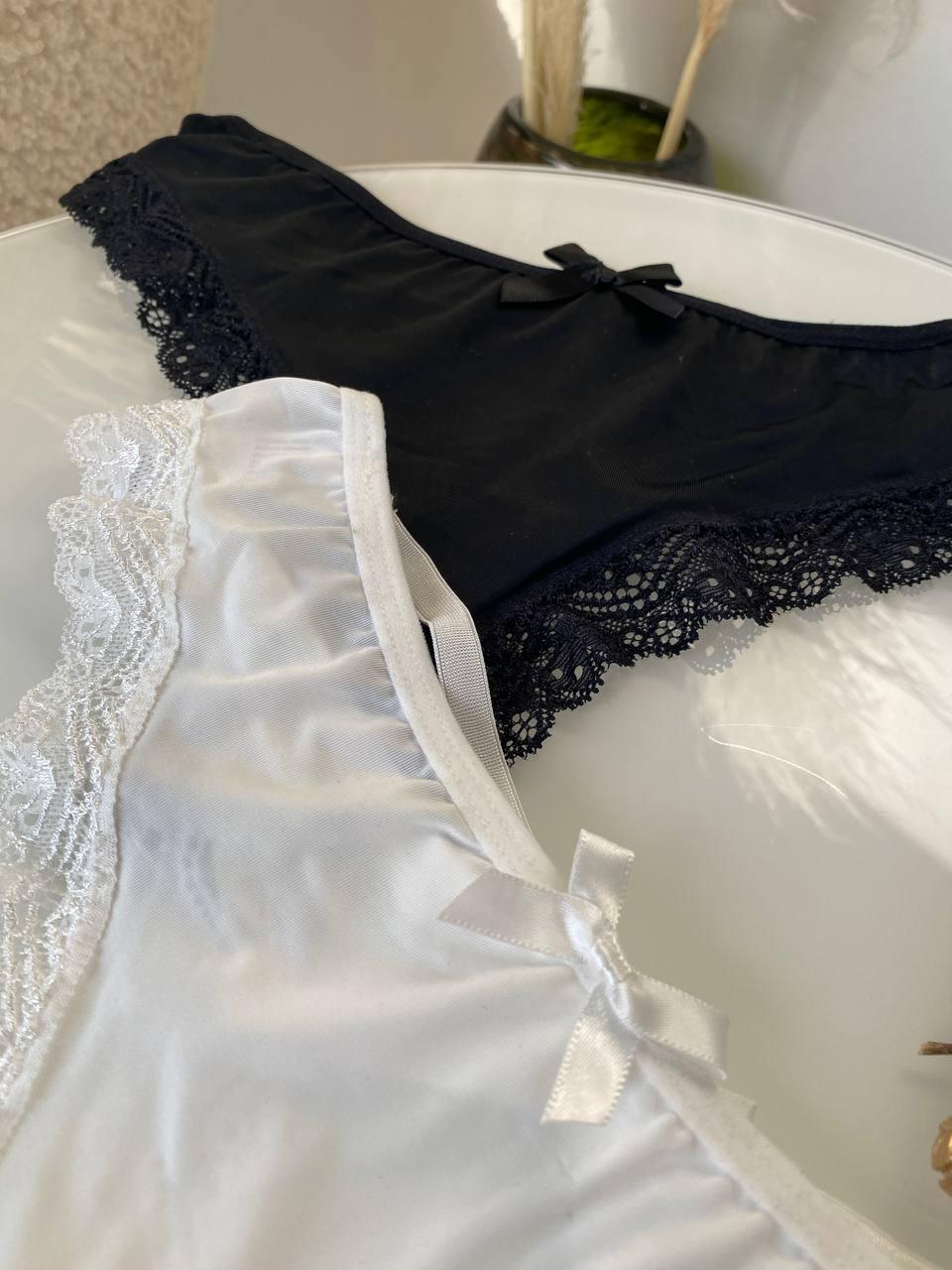 Сет з 2 трусиків DO2499 (Чорні+білі)