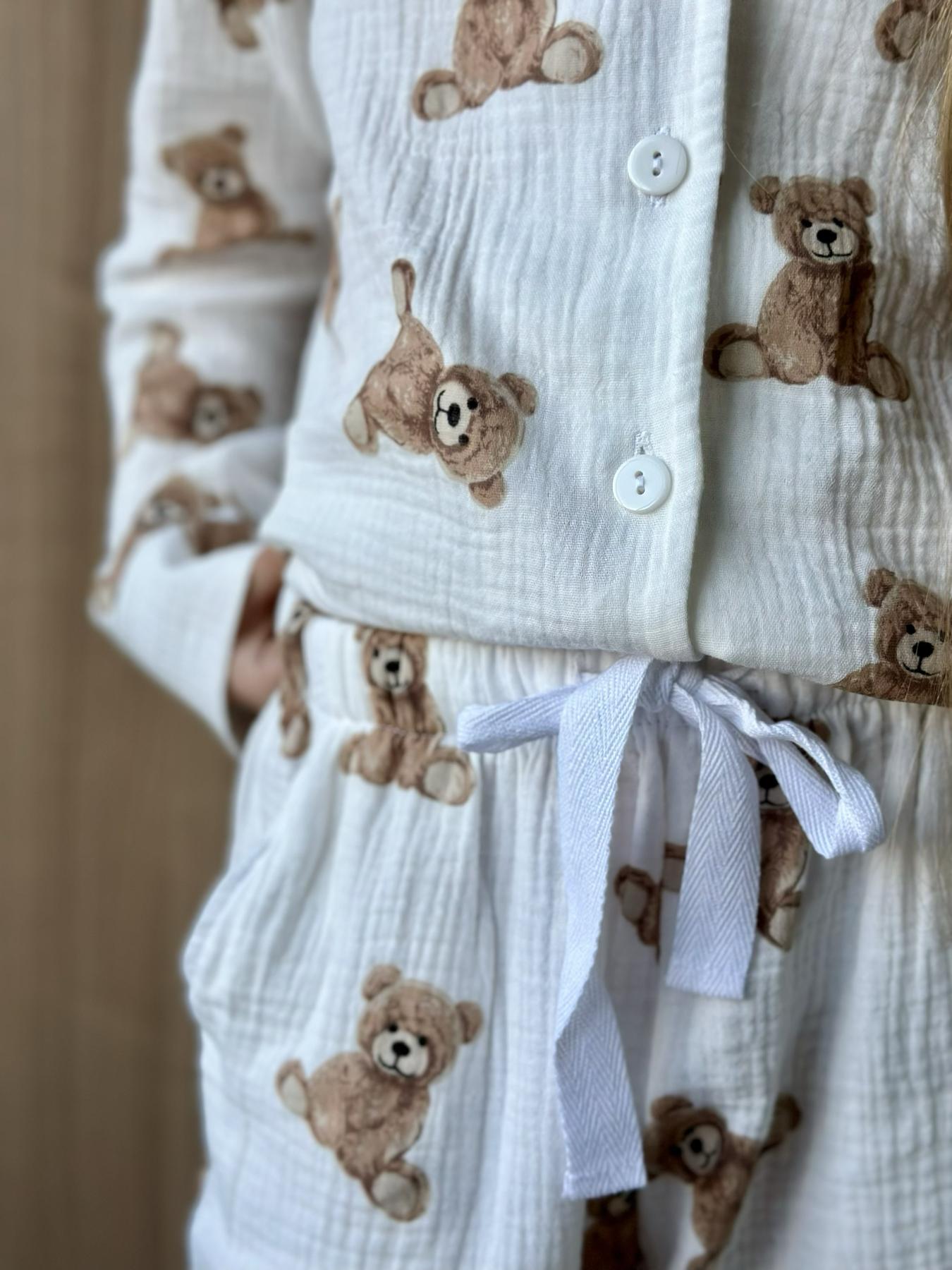 Піжама для дівчаток штани+сорочка довгий рукав Teddy - фото 3