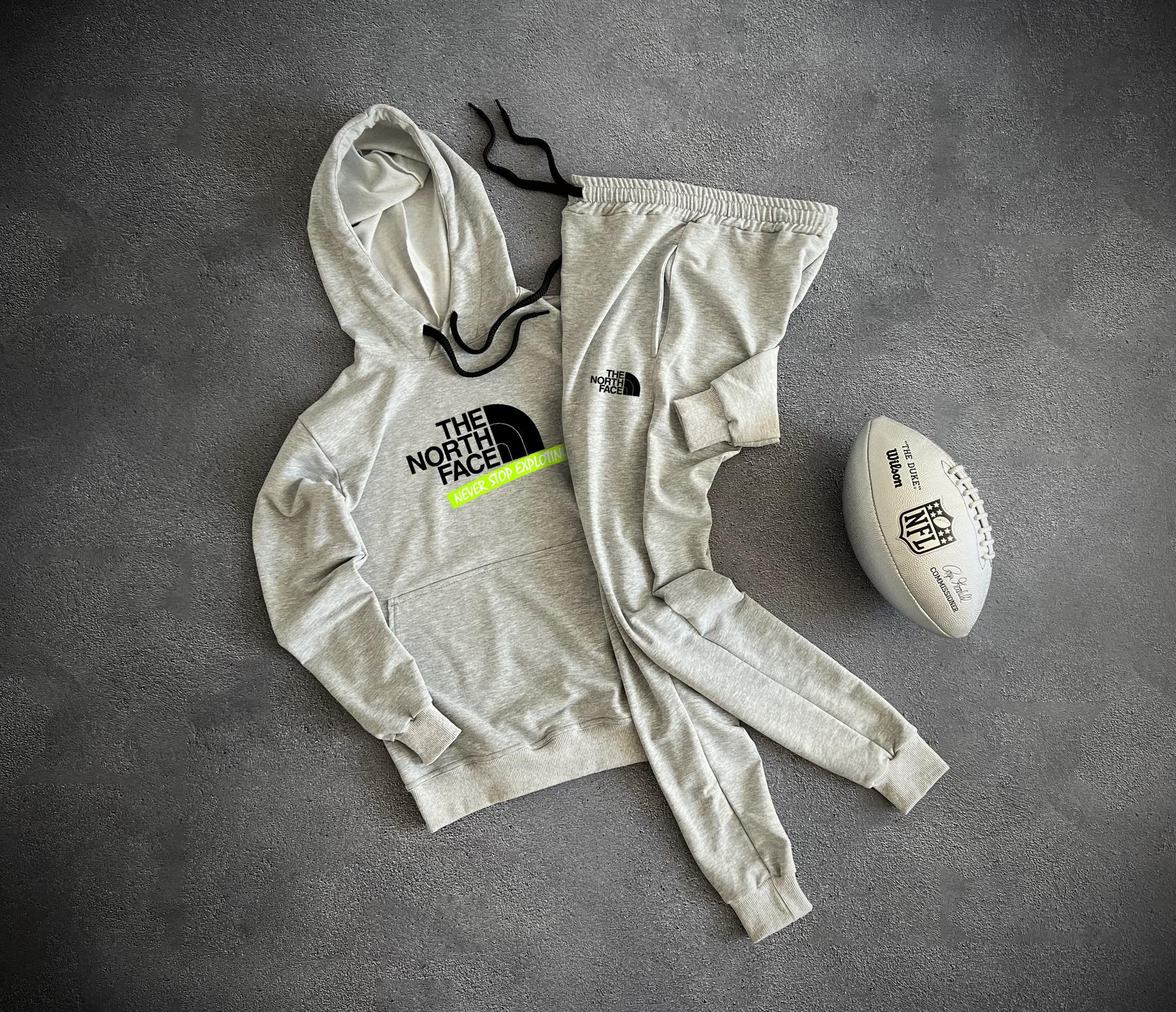 Комплект худі The North Face весна/осінь бавовняний модний та трендовий для поїздок за місто костюм