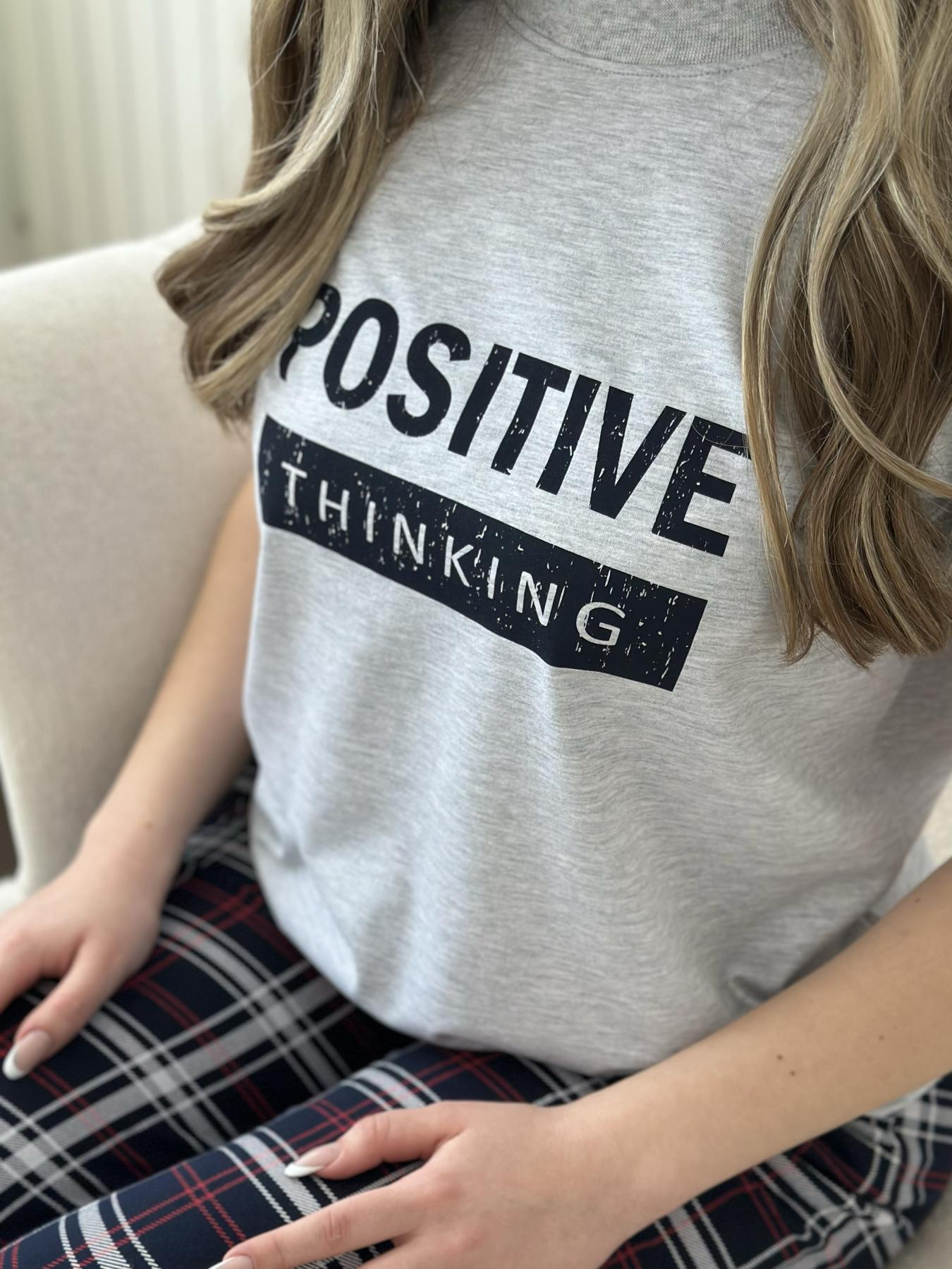 Піжама жіноча комплект штани+футболка Positive thinking - фото 7